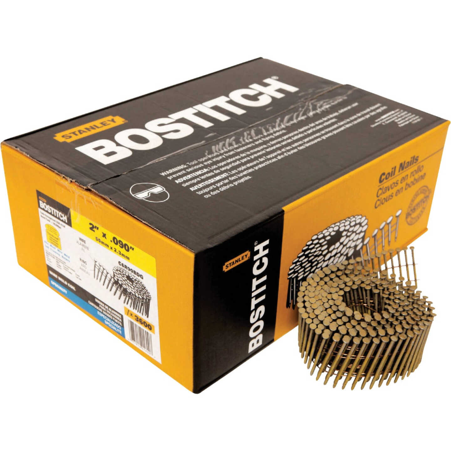 Bostitch 15 Degree Wire Weld Galvanized Coil Siding Nail, 2 In. x .090 In. (3600 Ct.) Image 1