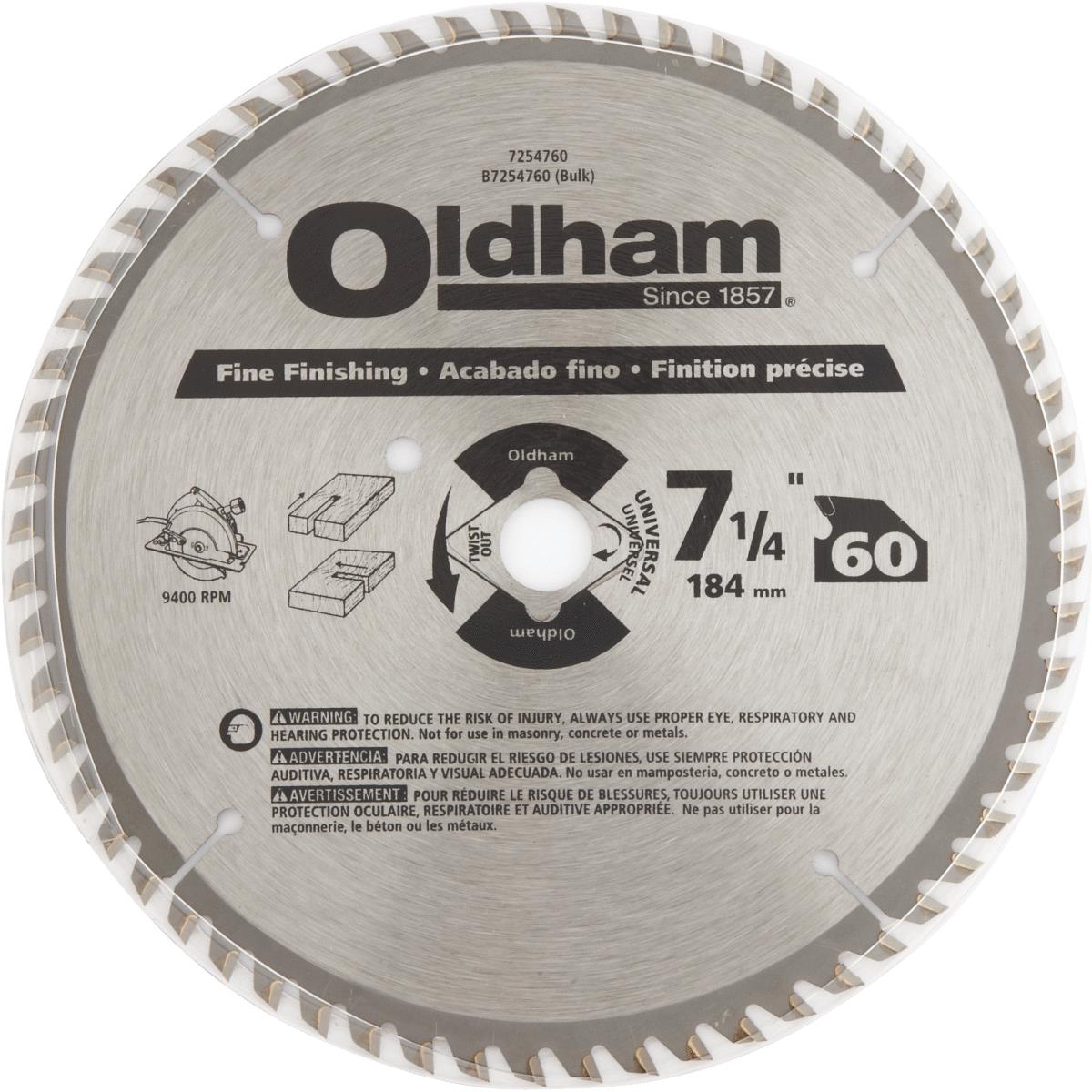 7-1/4" 60T CARBIDE BLADE Image 1