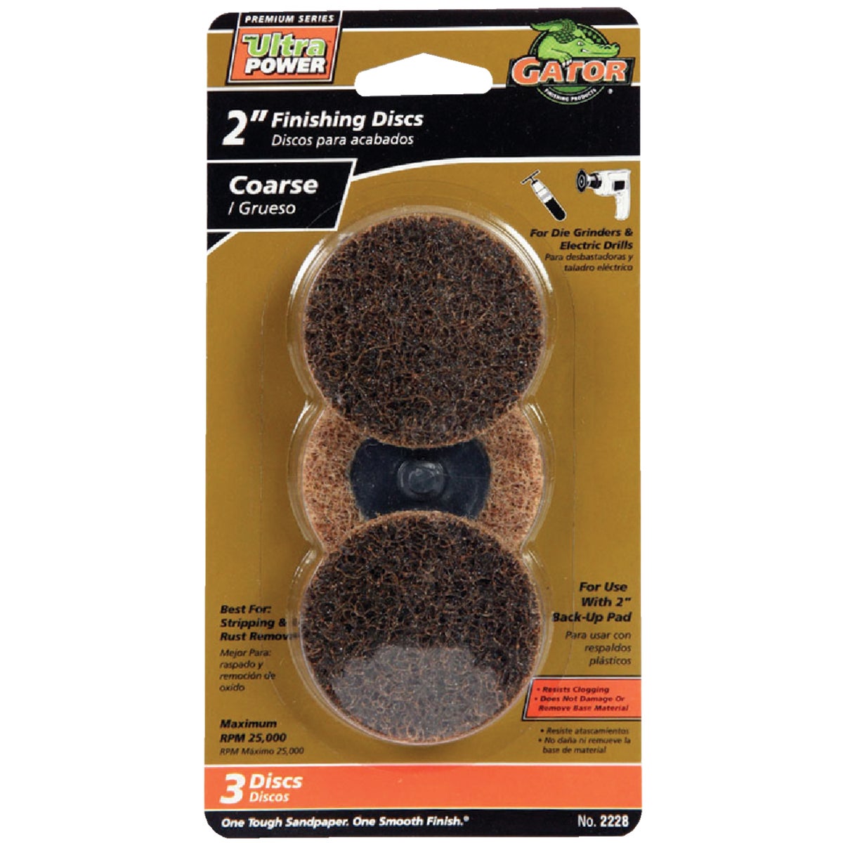 Gator Blade Surface 2 In. Coarse Finishing Surface Conditioning Sanding Disc (3-Pack) Image 1