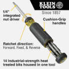 Klein 15-In-1 Multi-Bit Ratcheting Screwdriver/Nut Driver Image 6