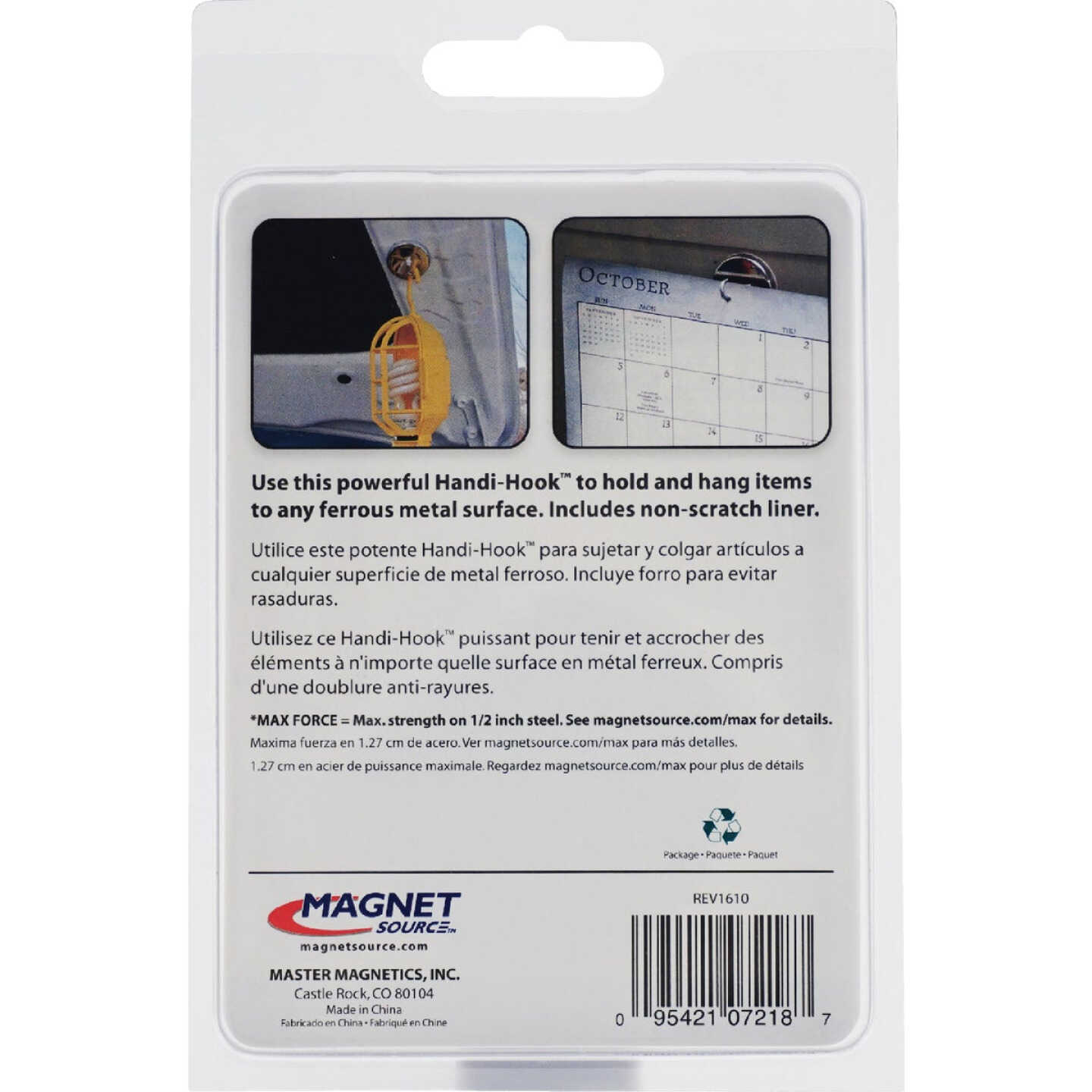 Master Magnetics 20 Lb. Magnetic 2 in. Handi-Hook Image 7