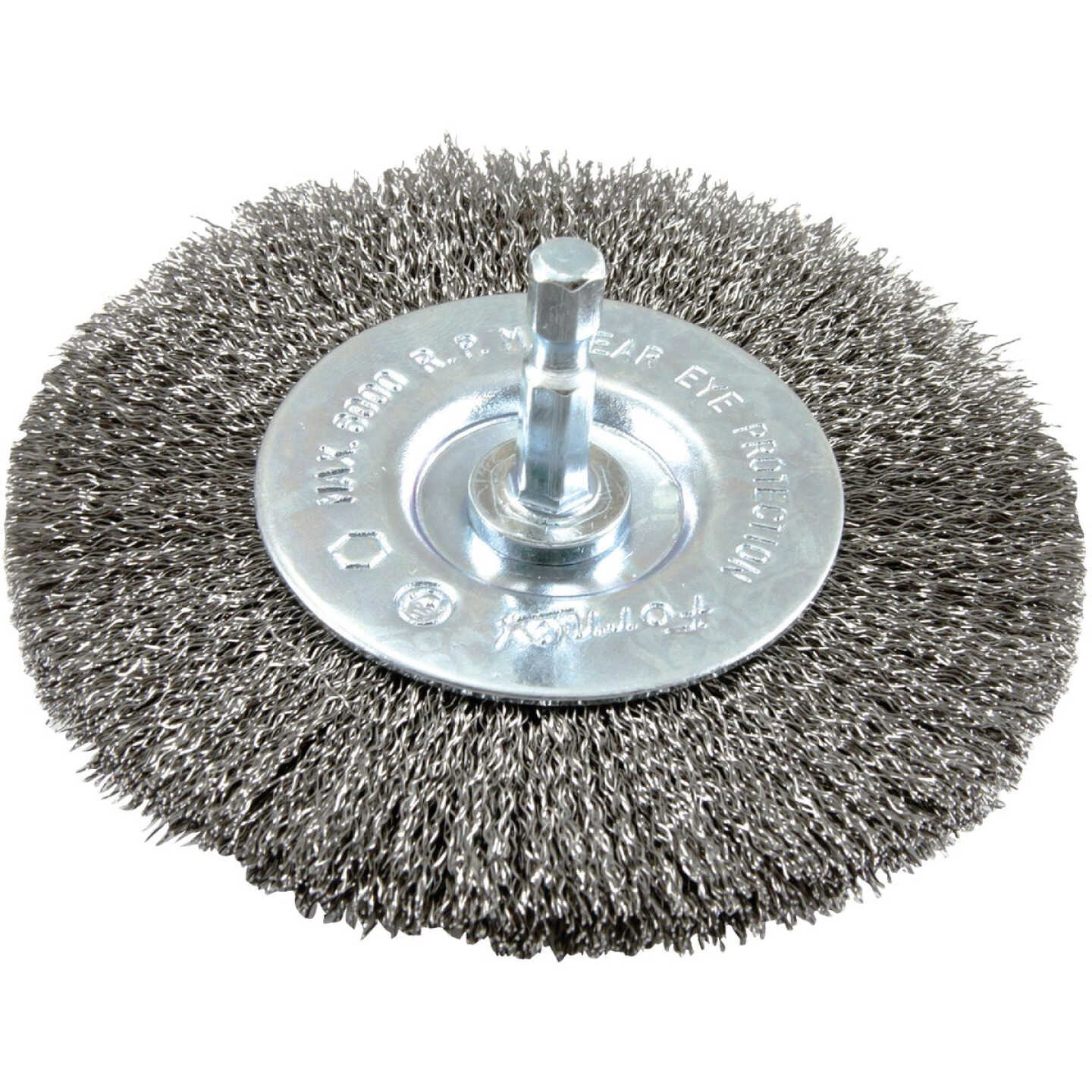 Forney 4 In. Hex Crimped, Fine Drill-Mounted Wire Wheel Image 1