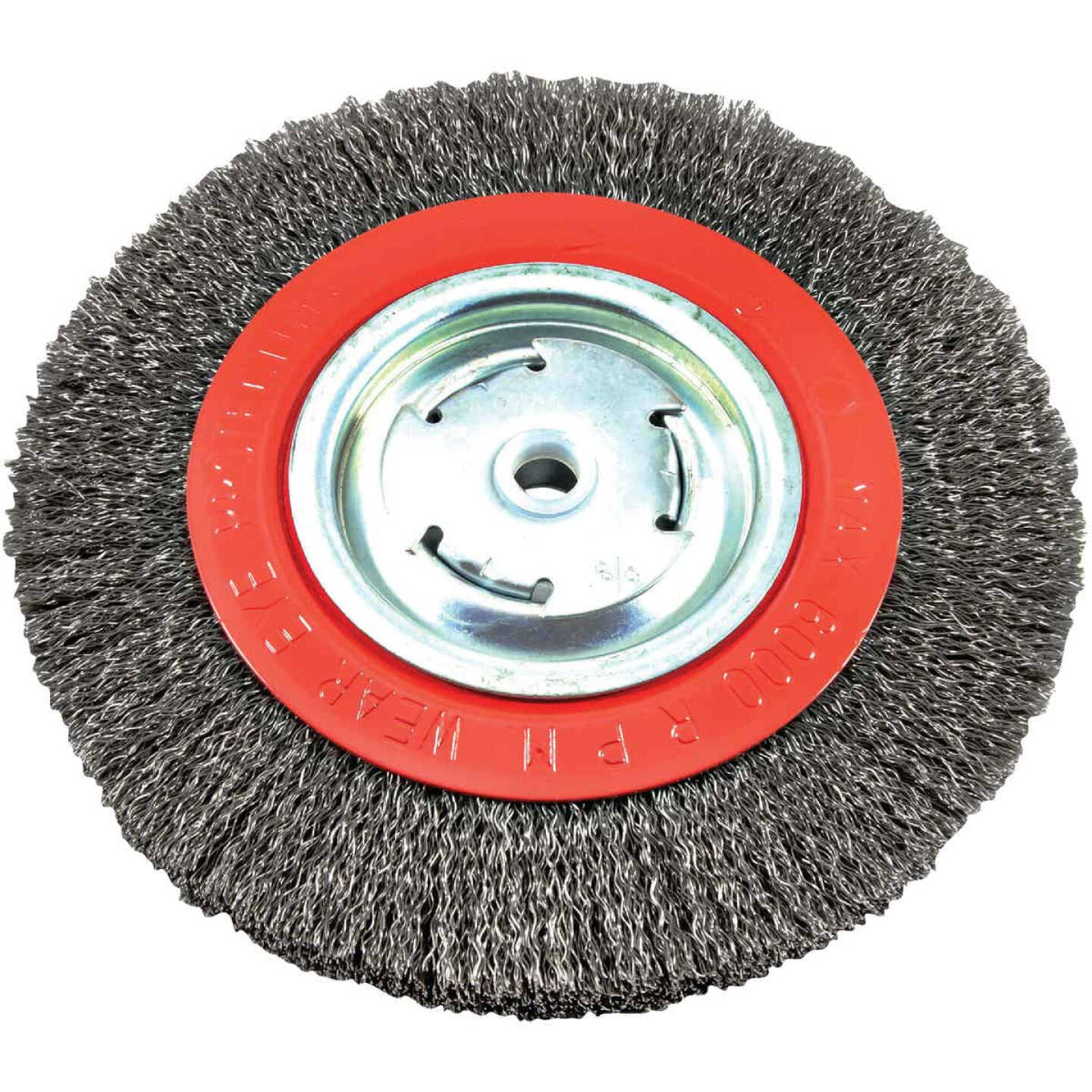Forney 8 In. Crimped, Coarse .012 In. Bench Grinder Wire Wheel Image 1