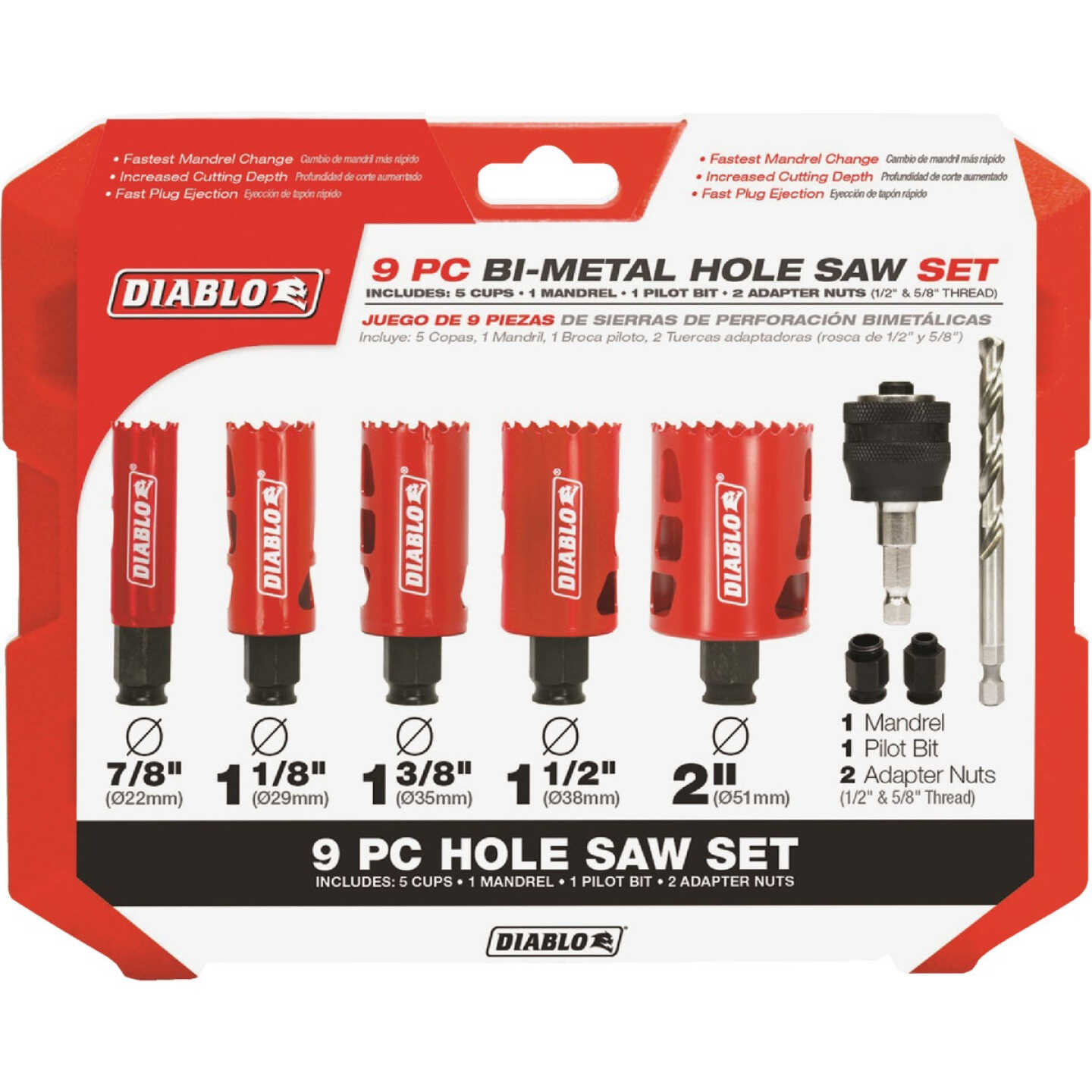 Diablo Bi-Metal Hole Saw Set (9-Piece) Image 1