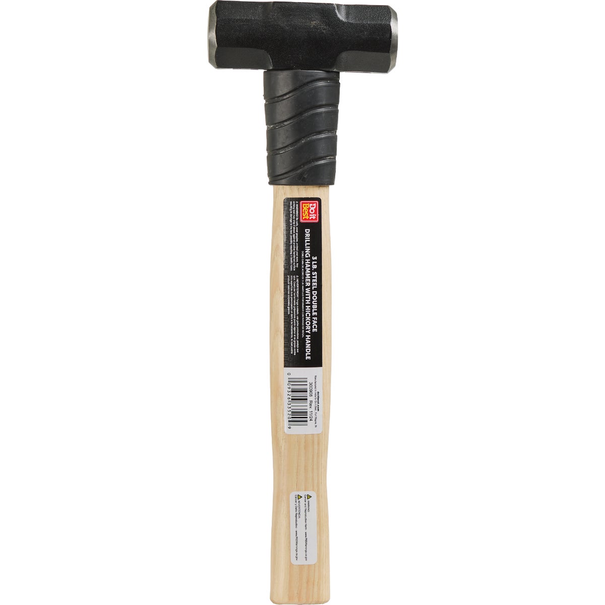 Do it Best 3 Lb. Steel Double Face Drilling Hammer with Hickory Handle Image 2