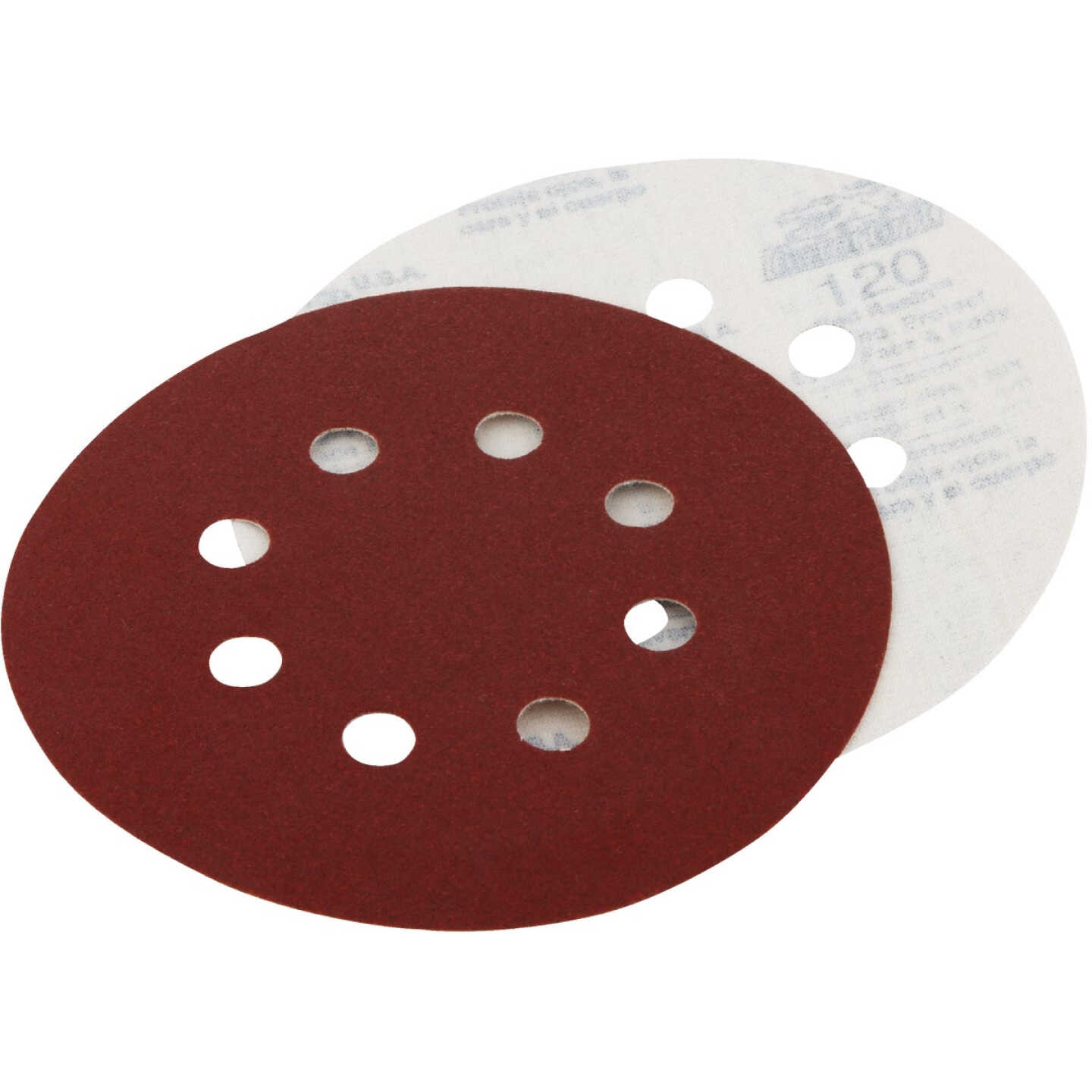 Do it Best 5 In. 220-Grit 8-Hole Pattern Vented Sanding Disc with Hook & Loop Backing (50-Pack) Image 1