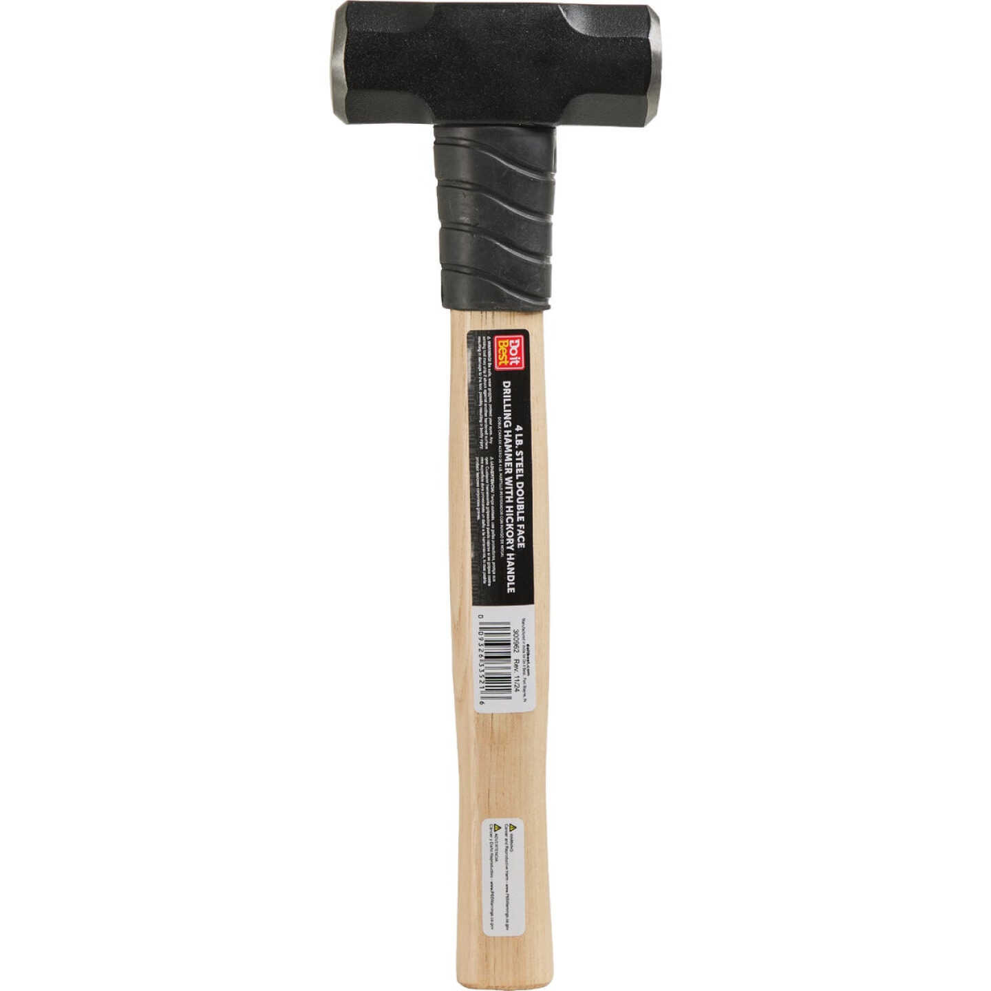 Do it Best 4 Lb. Steel Double Face Drilling Hammer with Hickory Handle Image 2