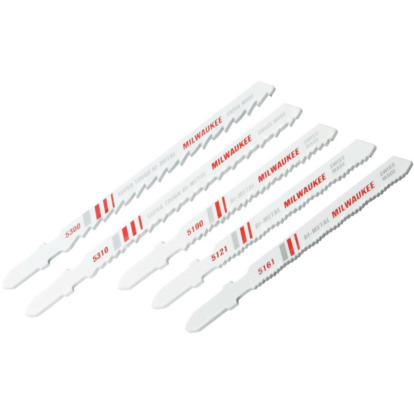 Milwaukee 5-Piece T-Shank Jig Saw Blade Set Image 1