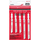 Milwaukee 5-Piece T-Shank Jig Saw Blade Set Image 2