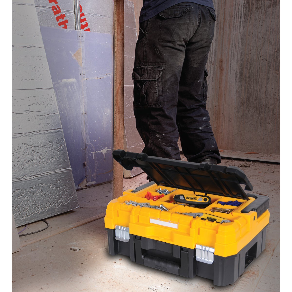 DEWALT TSTAK V 13 In. W x 5.75 In. H x 17.25 In. L Small Parts Organizer with 9 Bins Image 2