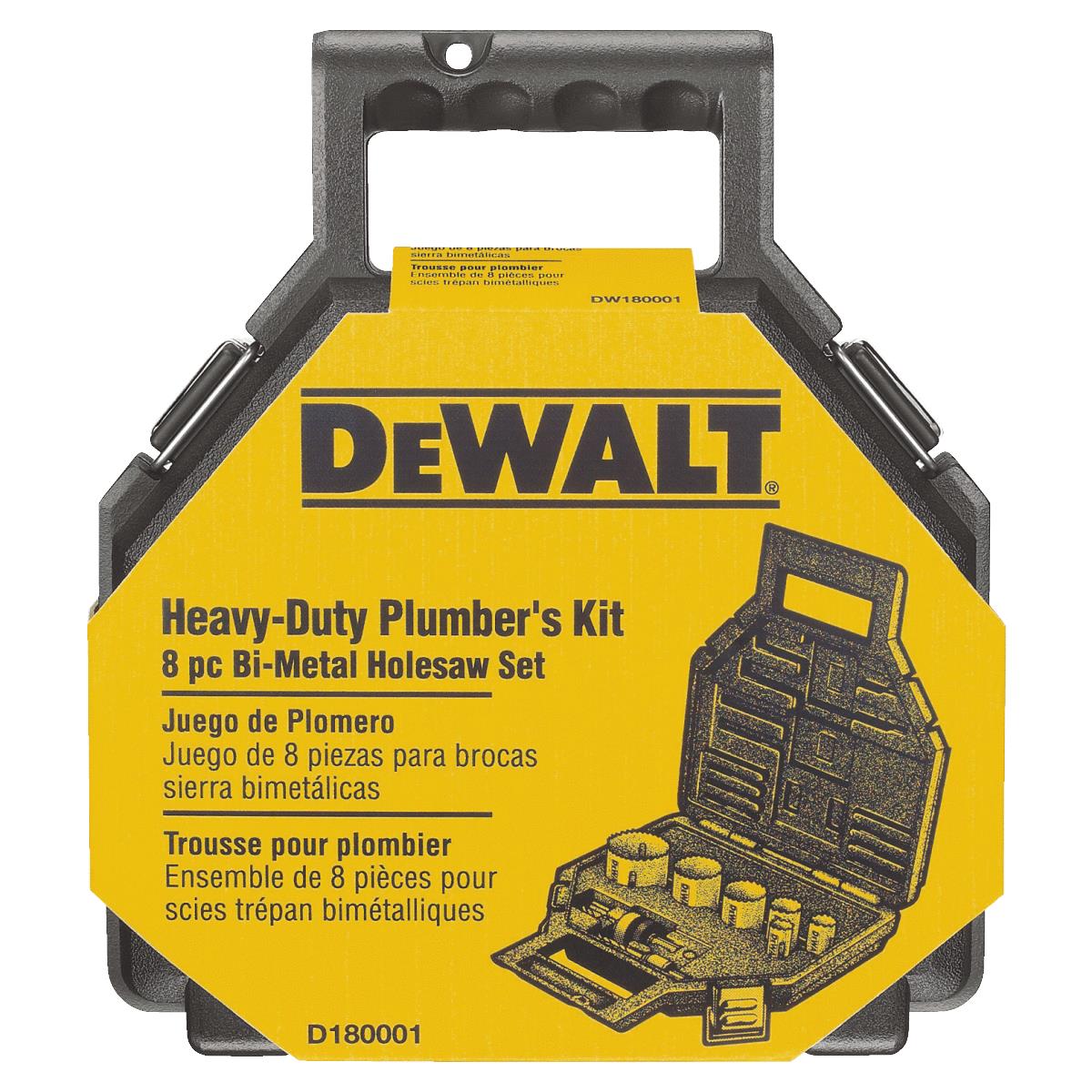 DeWalt Bi-Metal Heavy-Duty Plumber's Hole Saw Kit (8-Piece)