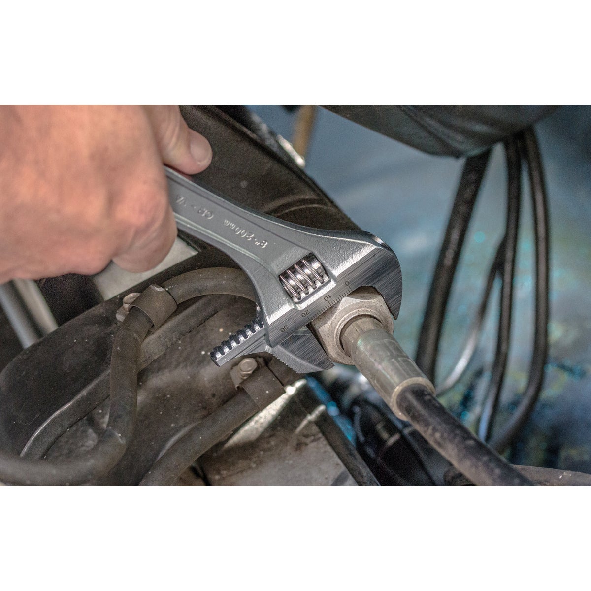 Channellock 8 In. Steel Adjustable Pipe Wrench with Extra Wide Reversible Jaw Image 2