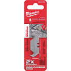 Milwaukee 2-Ended Hook 1-7/8 In. Utility Knife Blade (5-Pack) Image 2