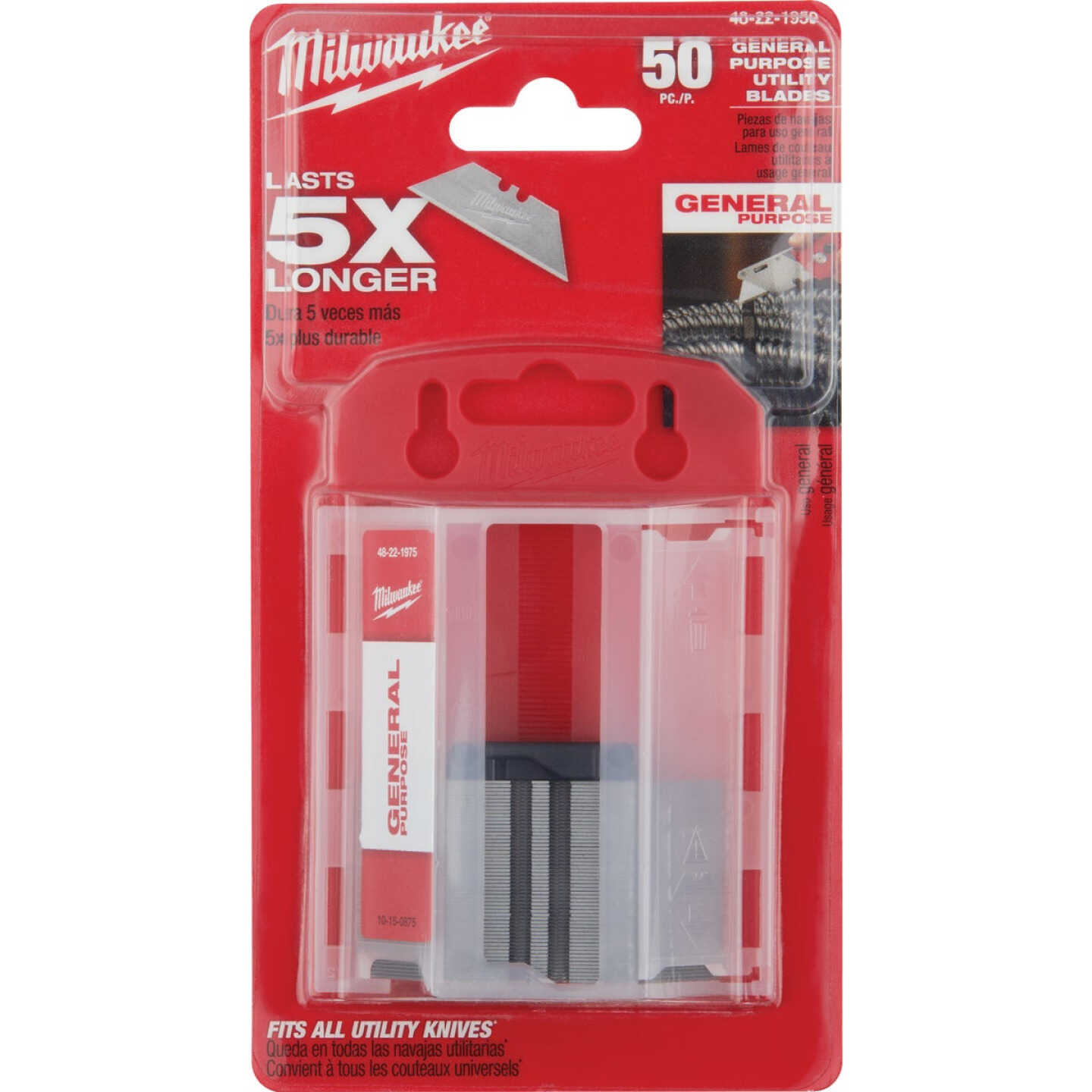 Milwaukee General Purpose 2-Point 2-3/8 In. Utility Knife Blade (50-Pack) Image 1