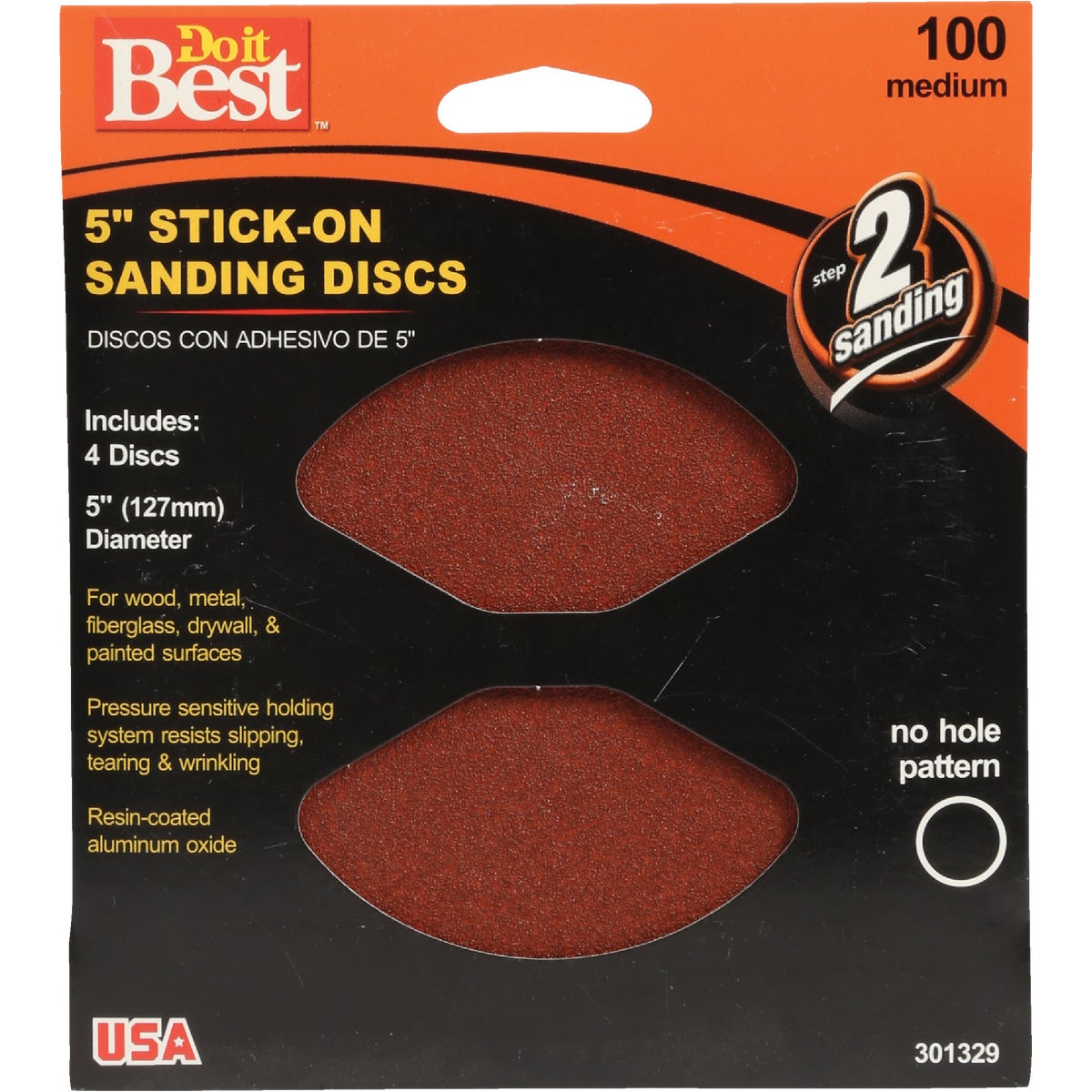 Do it Best 5 In. 100 Grit Stick-On Sanding Disc (4-Pack) Image 1