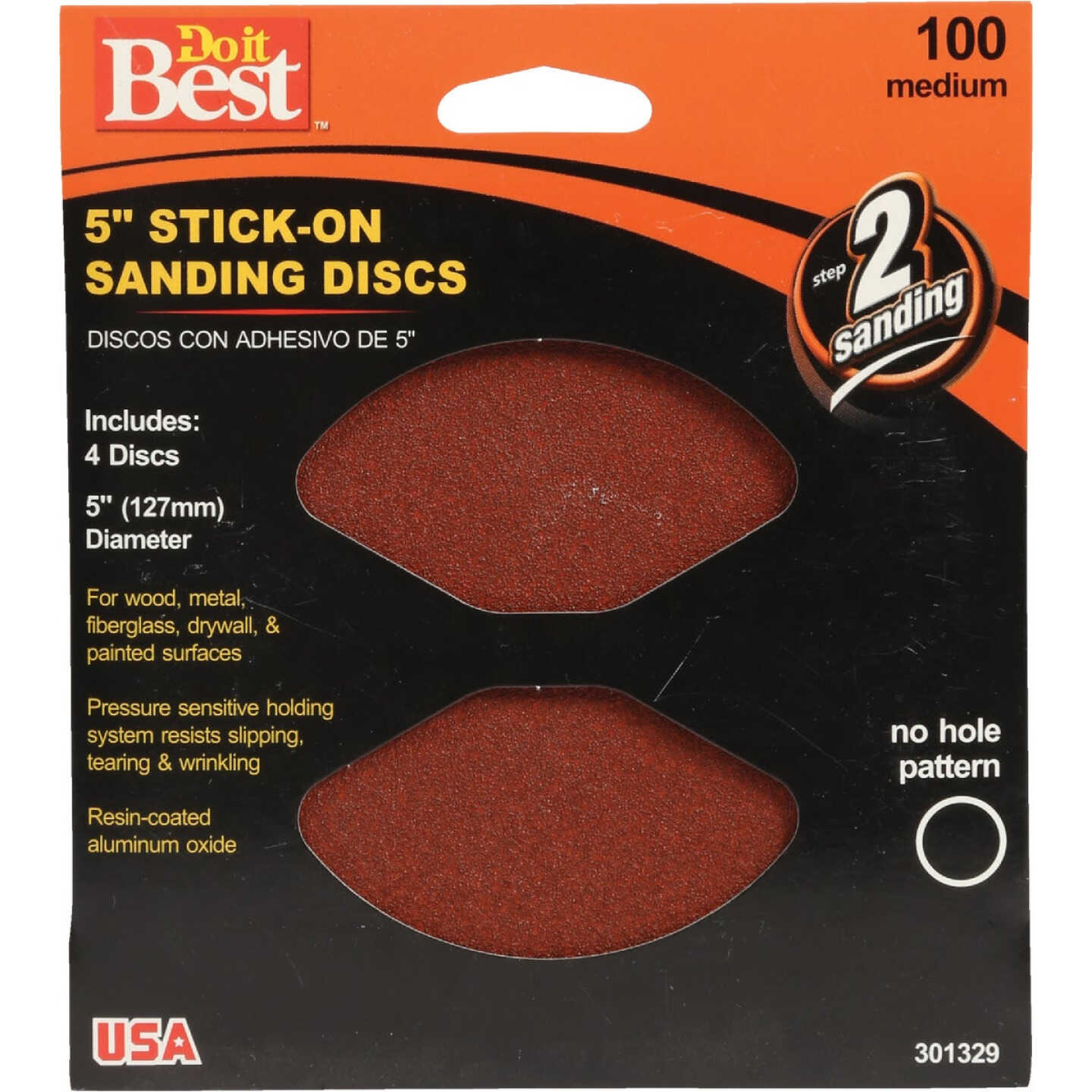 Do it Best 5 In. 100 Grit Stick-On Sanding Disc (4-Pack) Image 1