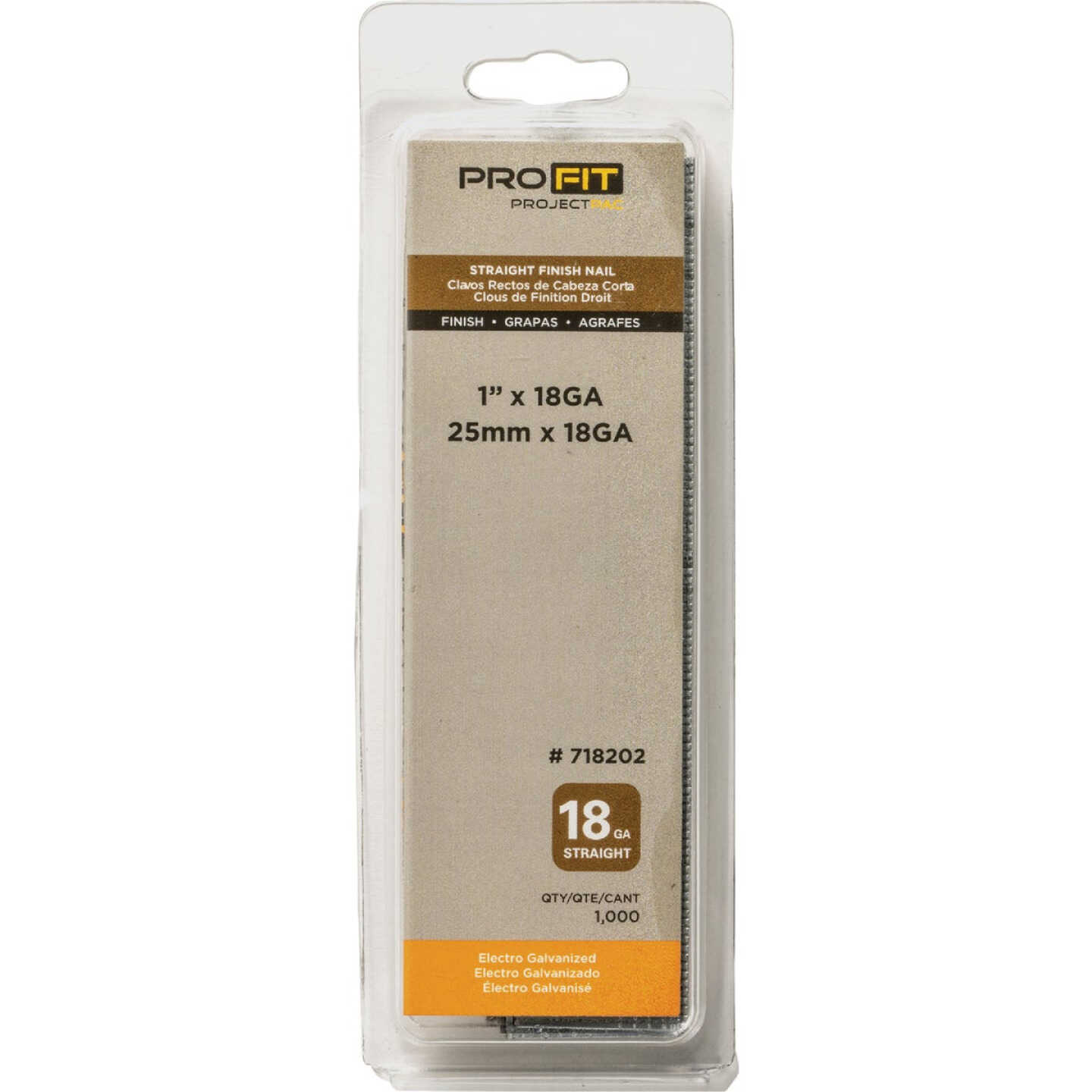 Pro-Fit 1 In. 18 Gauge Electro Galvanized Brad Nail (1000 Ct.) Image 2