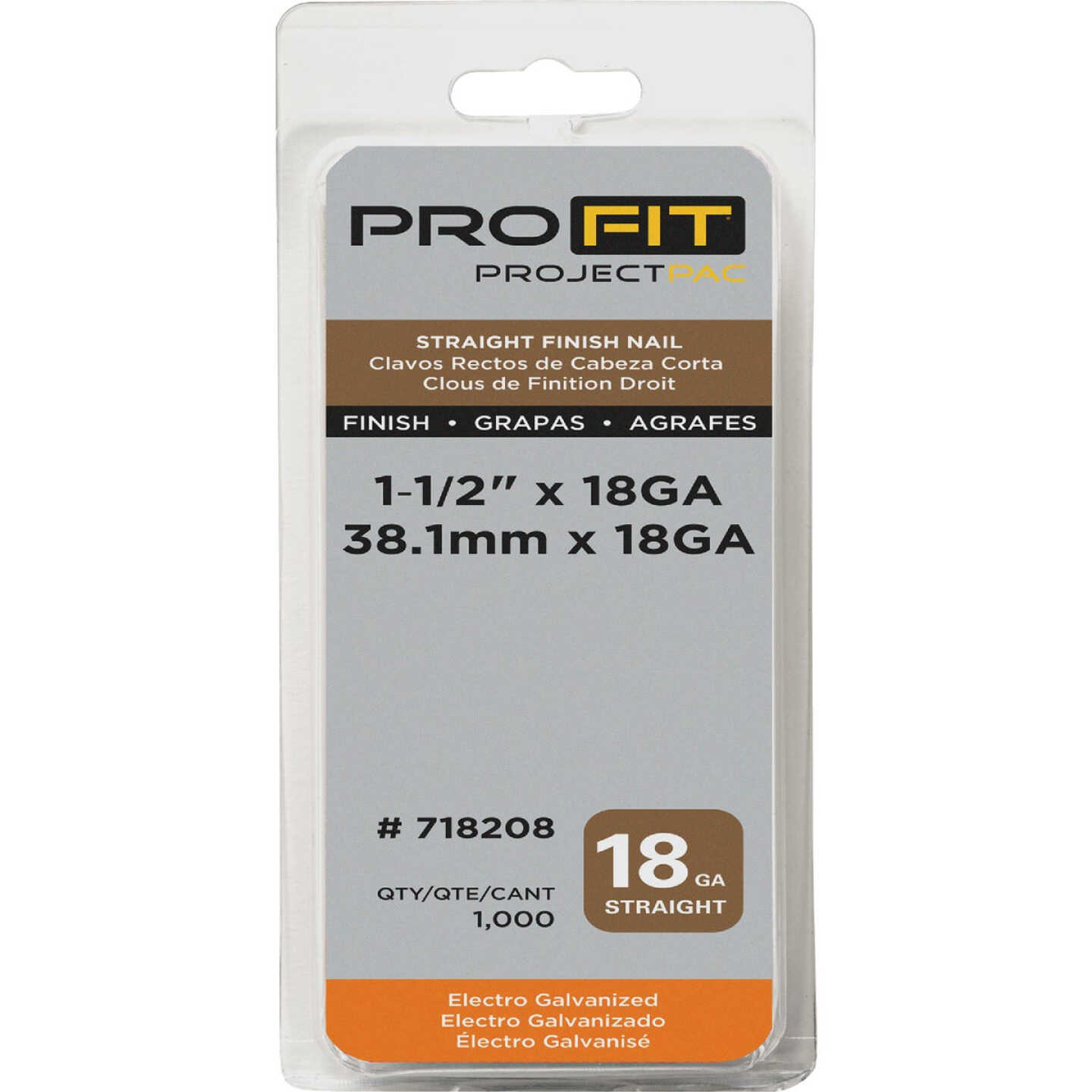Pro-Fit 1-1/2 In. 18 Gauge Electro Galvanized Brad Nail (1000 Ct.) Image 2