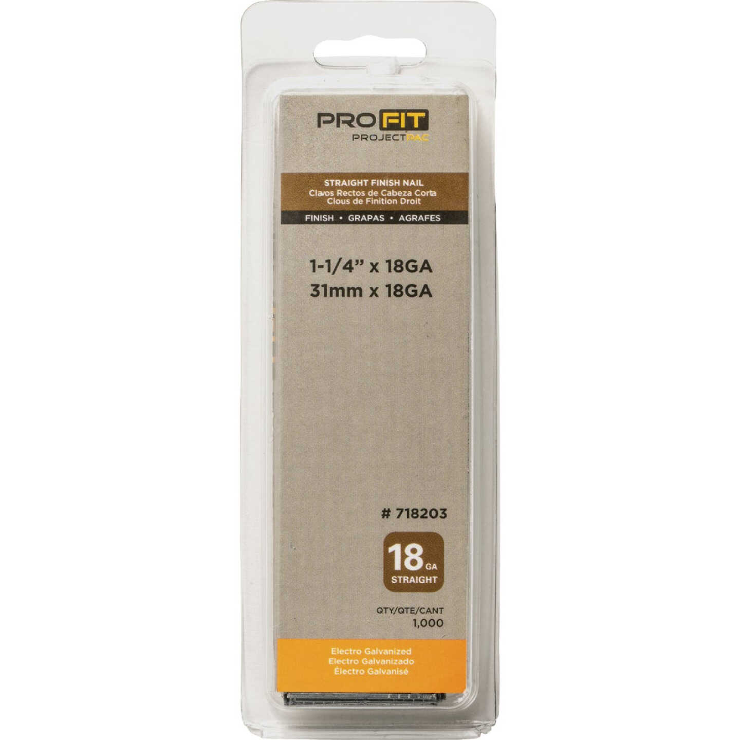 Pro-Fit 1-1/4 In. 18 Gauge Electro Galvanized Brad Nail (1000 Ct.) Image 2