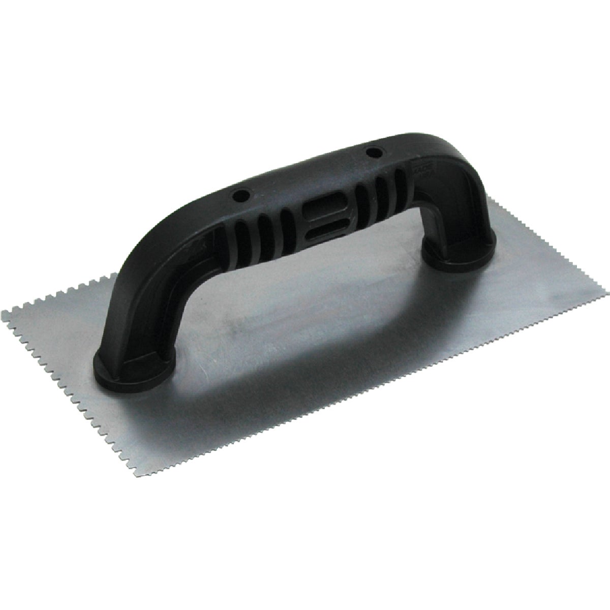 Marshalltown QLT 1/16 In. U-Notched & 3/32 In. Flat V-Notched Trowel w/Black Handle