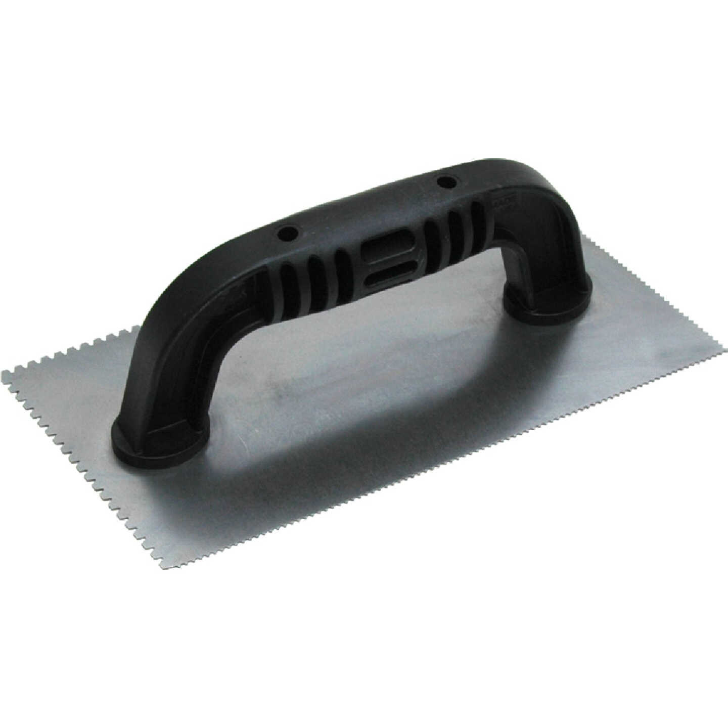 Marshalltown QLT 1/16 In. U-Notched & 3/32 In. Flat V-Notched Trowel w/Black Handle Image 1