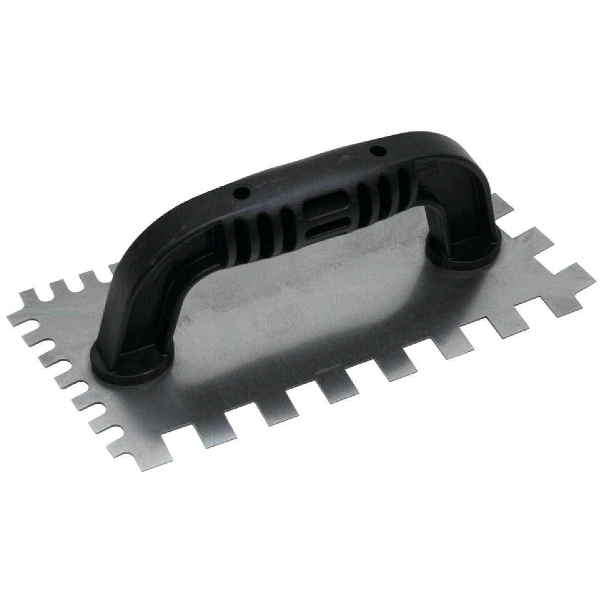 Marshalltown QLT 1/2 In. Square Notched & 1/4 In. U-Notched Trowel w/Black Handle