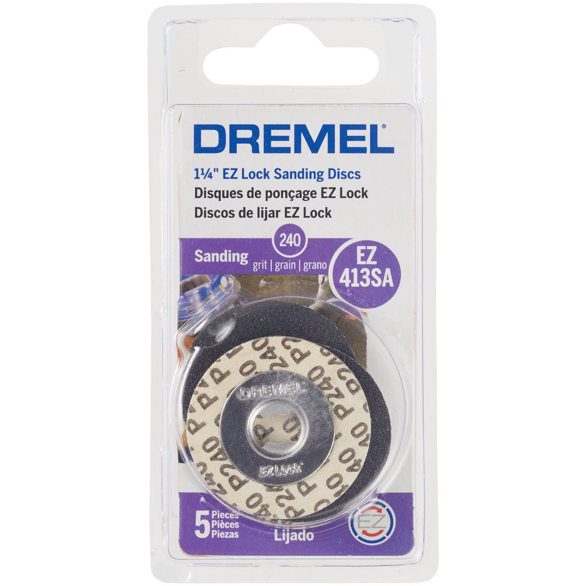 Dremel 1-1/4 In. 240 Grit EZ Lock Sanding Disc Image 6