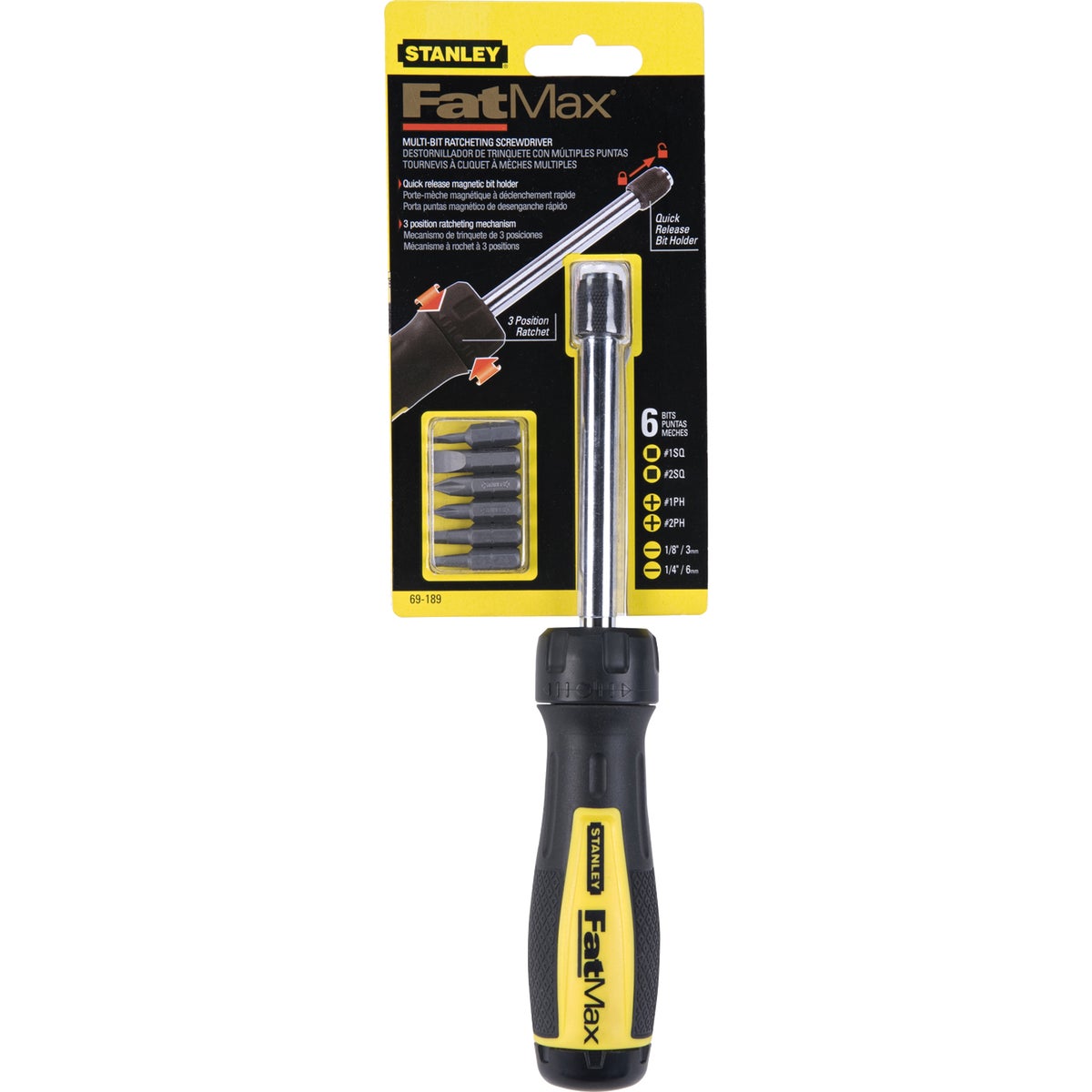 Stanley FatMax Multi-Bit Ratcheting Screwdriver Image 3