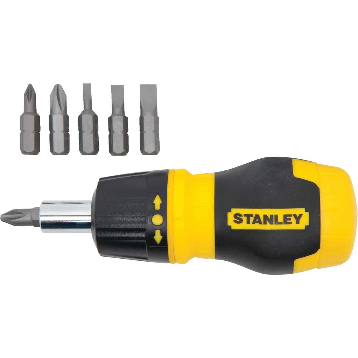 Stanley Multi-Bit Stubby Ratcheting Screwdriver Image 1