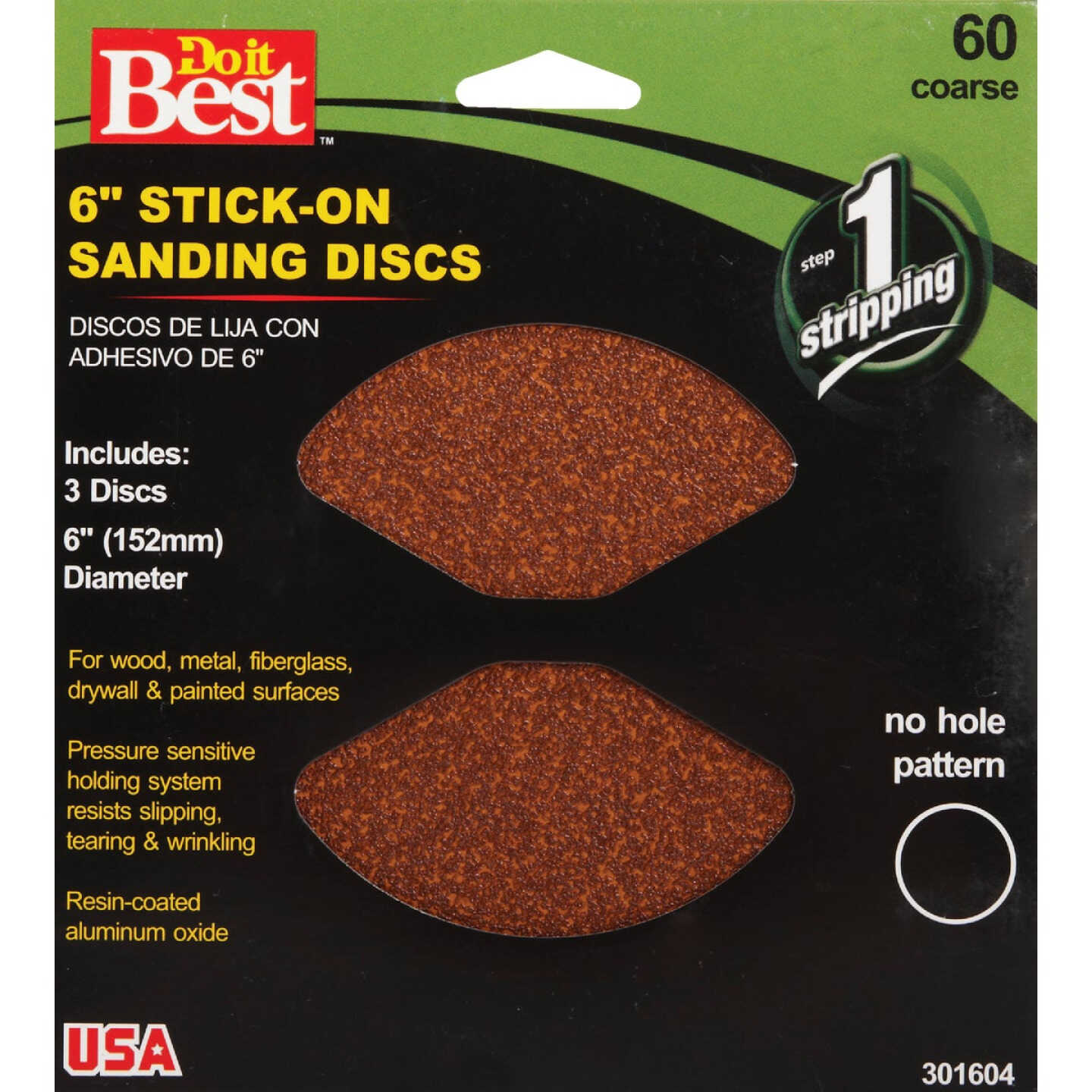 Do it Best 6 In. 60 Grit Stick-On Sanding Disc (3-Pack) Image 1
