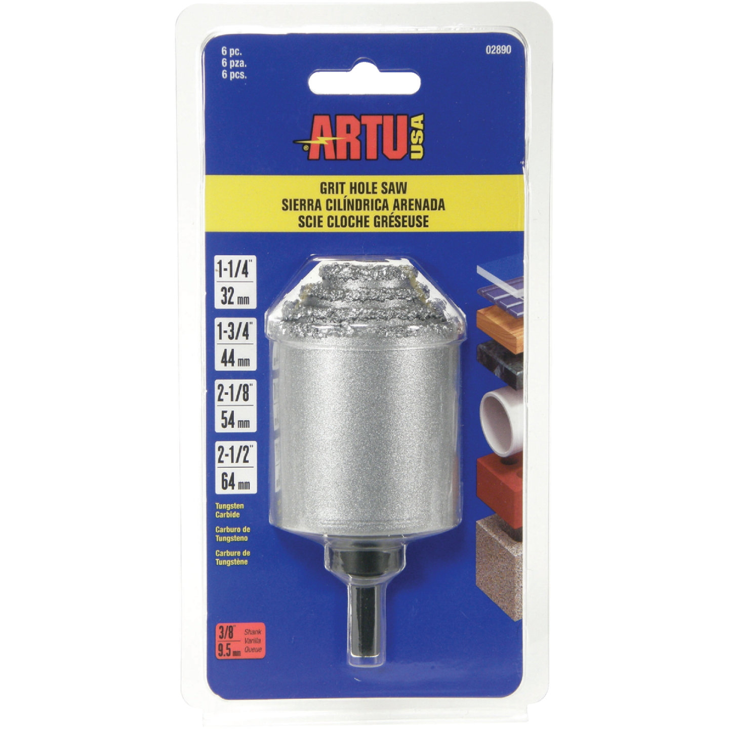 ARTU Tungsten Carbide Grit Hole Saw Set (6-Piece) Image 1