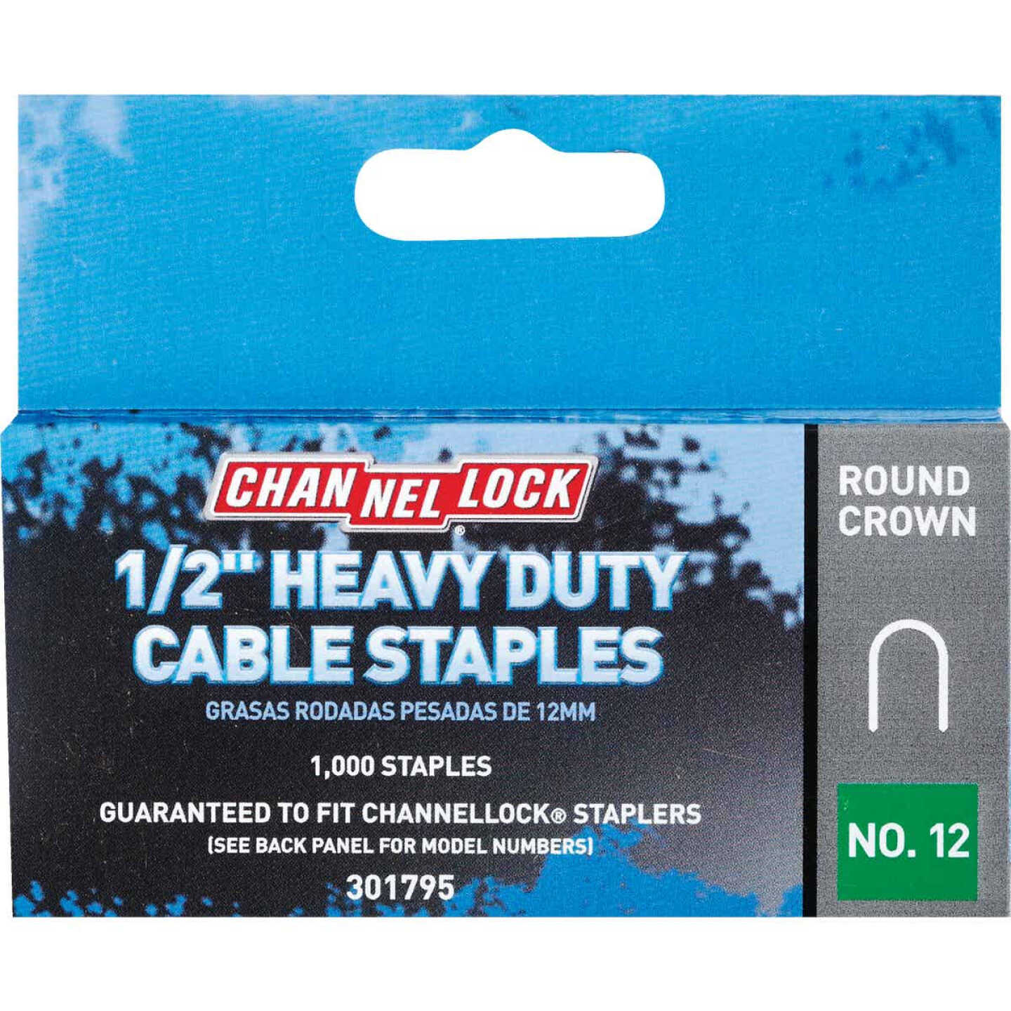 Channellock T25 Round Crown Cable Staple, 1/2 In. (1000-Pack) Image 1