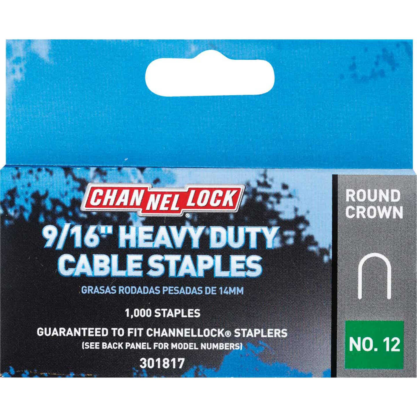 Channellock T25 Round Crown Cable Staple, 9/16 In. (1000-Pack) Image 1