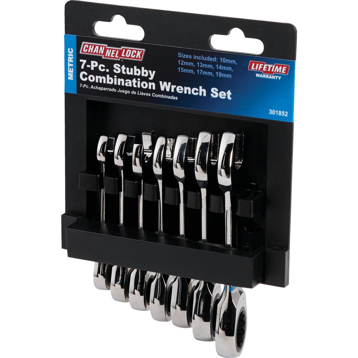 Channellock Metric 12-Point Stubby Ratcheting Combination Wrench Set (7-Piece) Image 3