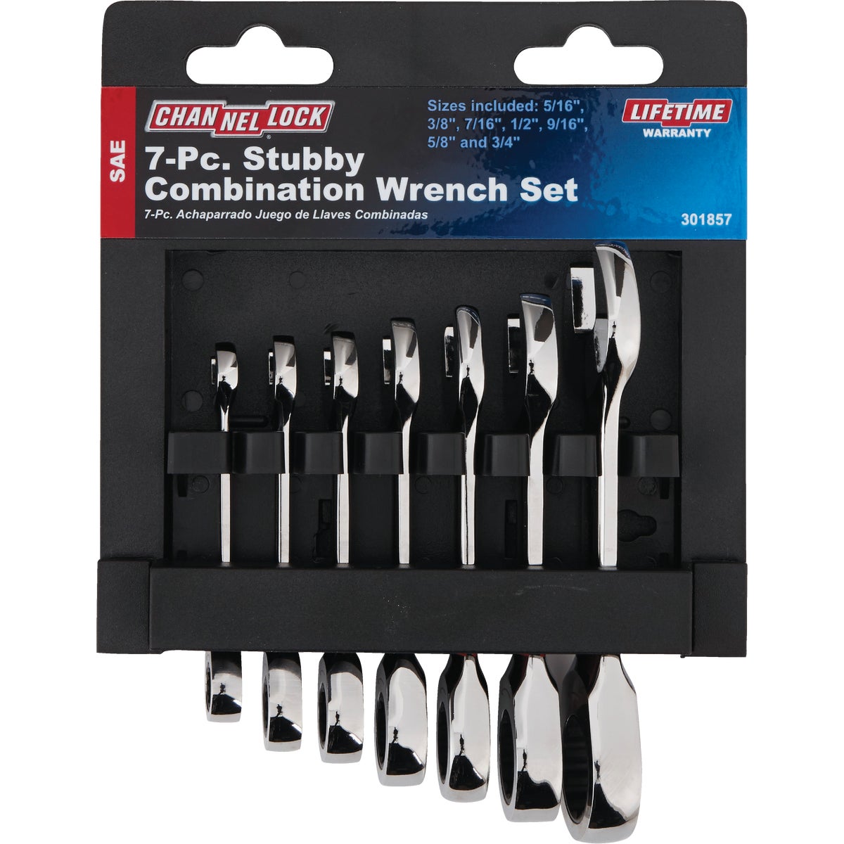 Channellock Standard 12-Point Stubby Ratcheting Combination Wrench Set (7-Piece) Image 2