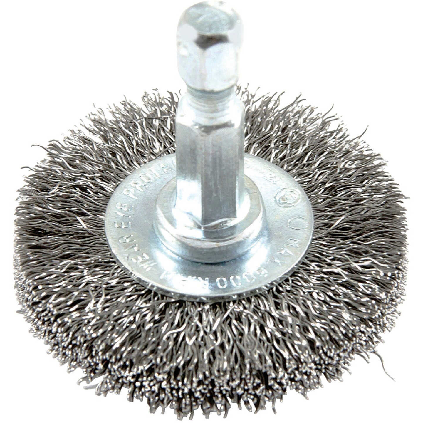Forney 1-1/2 In. Hex Crimped, Fine Drill-Mounted Wire Wheel Image 1
