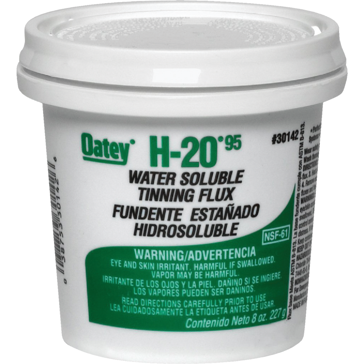 Oatey H-20 95 8 Oz. Water Soluble Tinning Flux, Paste