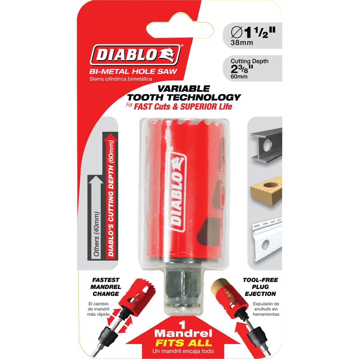 Diablo 1-1/2 In. Bi-Metal Hole Saw Image 2