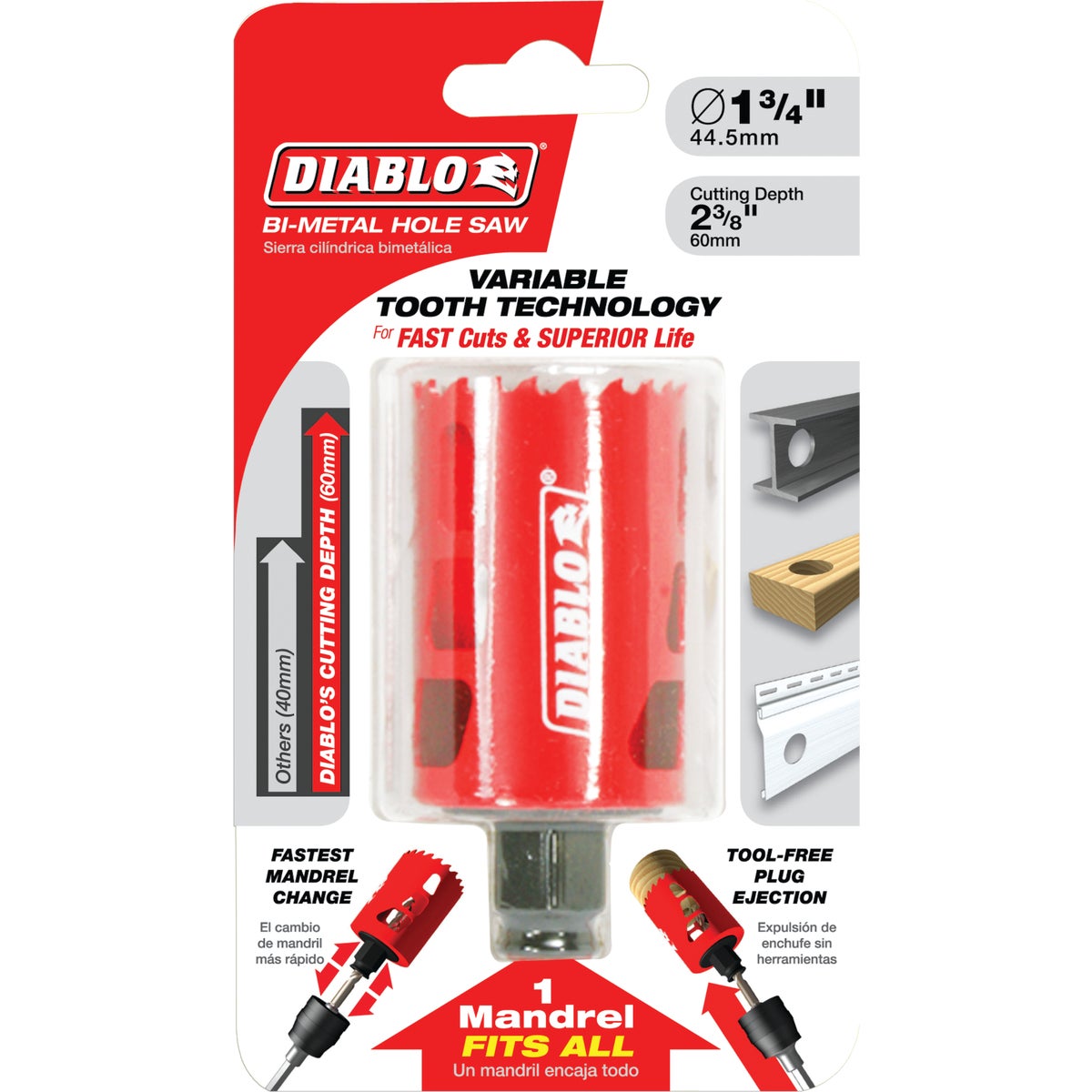 Diablo 1-3/4 In. Bi-Metal Hole Saw Image 2