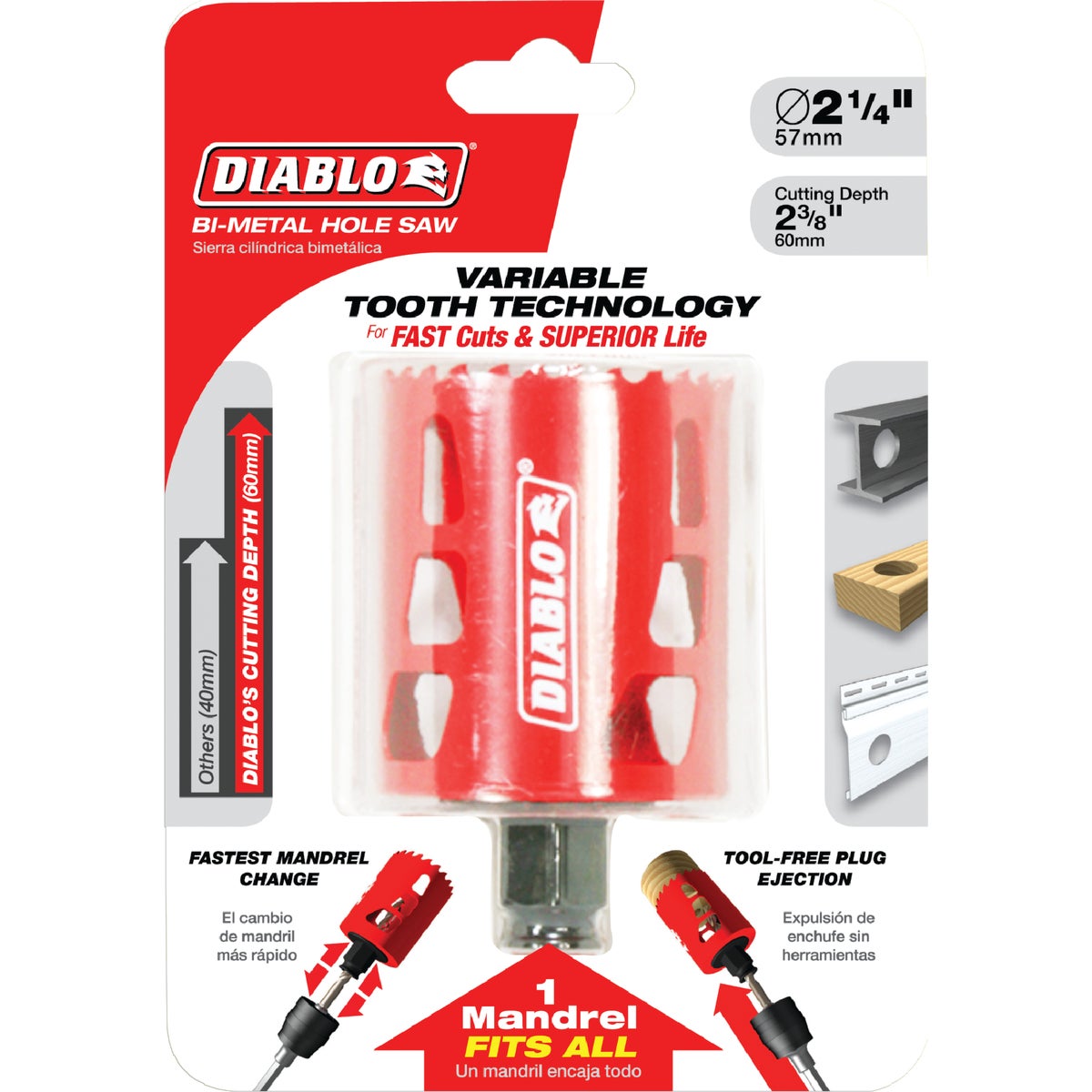 Diablo 2-1/4 In. Bi-Metal Hole Saw Image 2