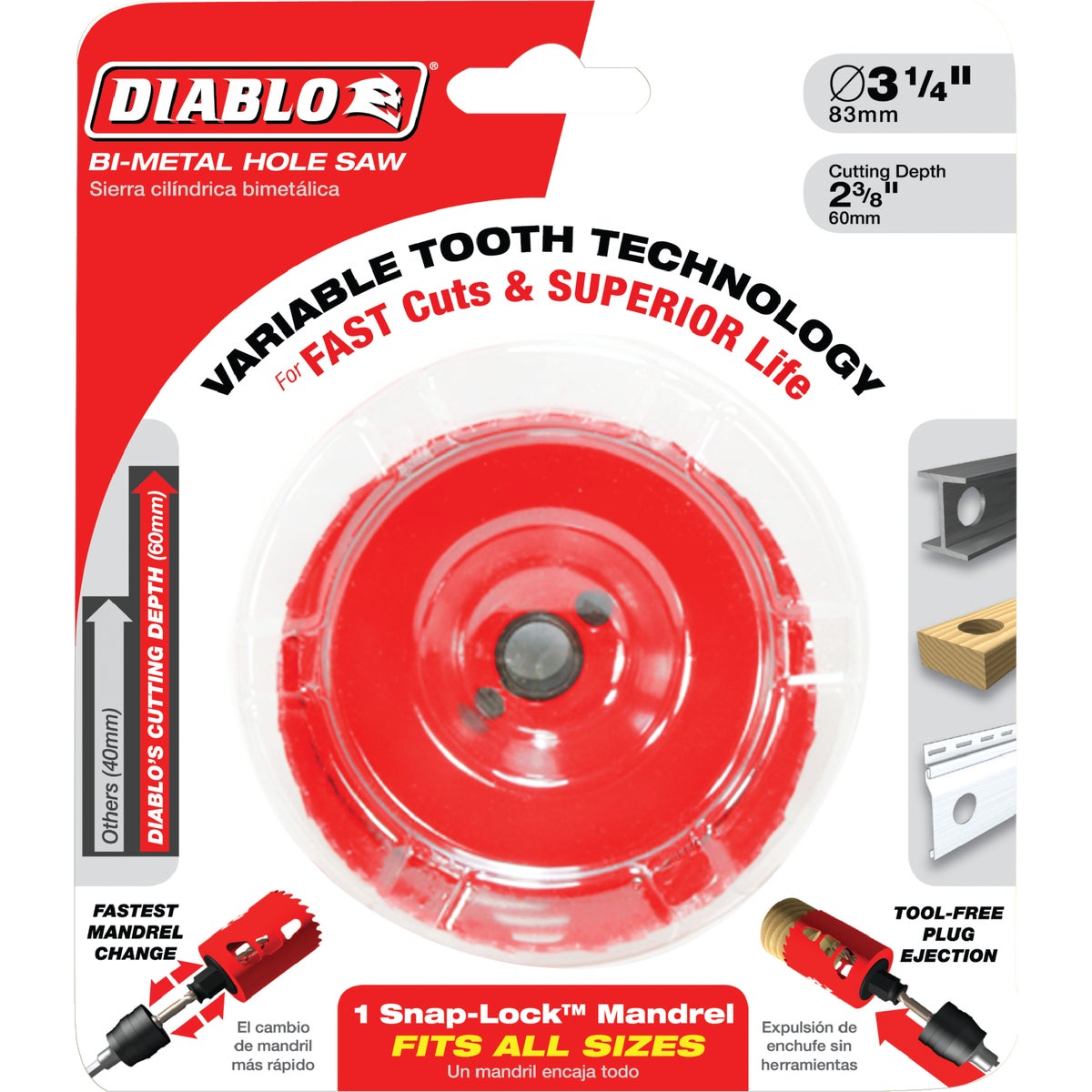 Diablo 3-1/8 In. Bi-Metal Hole Saw Image 2