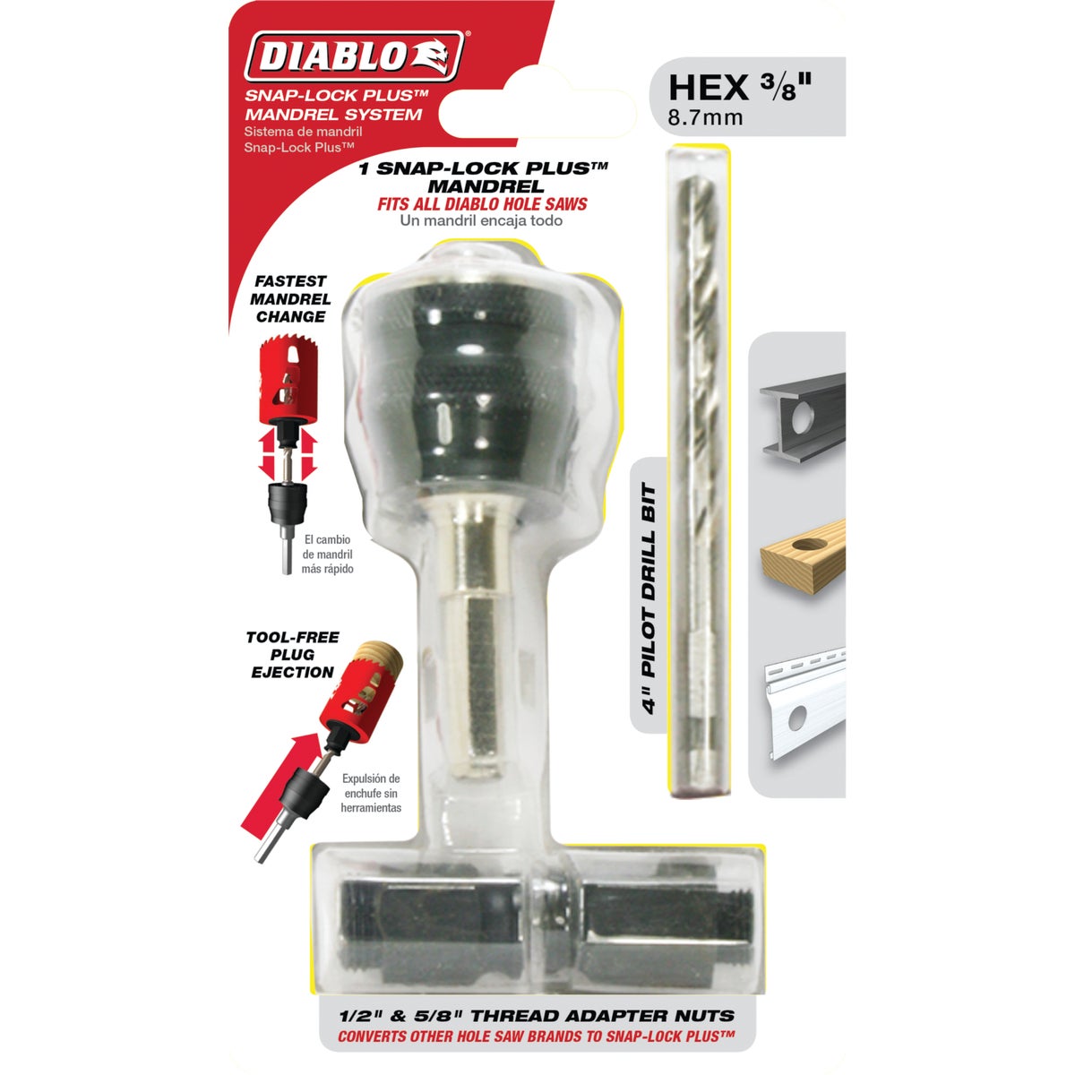 Diablo 1/4 In. x 4 In. High Speed Steel Pilot Drill Bit Image 2