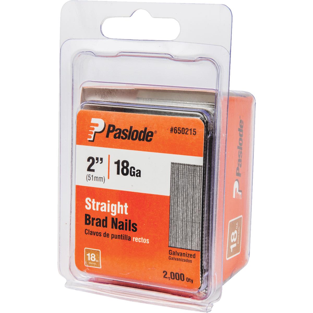 Paslode 18-Gauge Galvanized Brad Nail, 2 In. (2000-Pack)