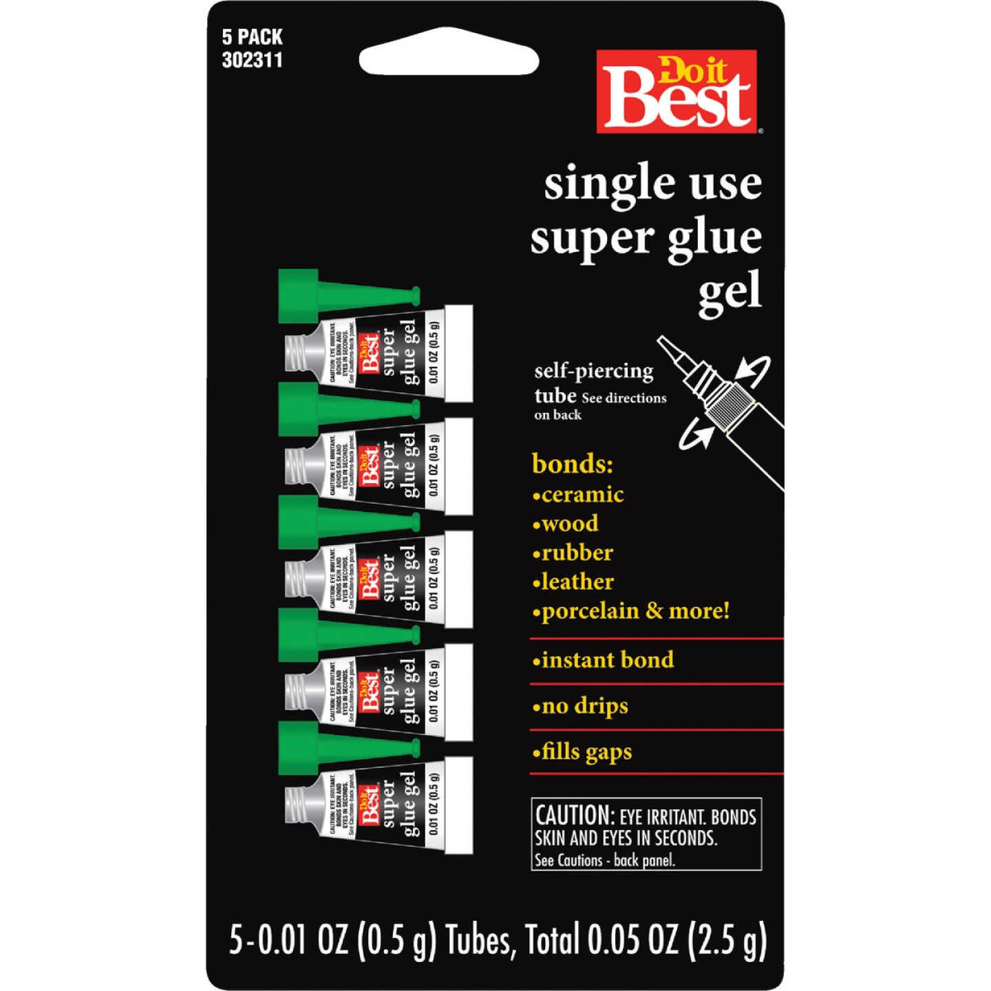 Do it Best 0.01 Oz. Single Use Super Glue Gel (5-Pack) Image 1