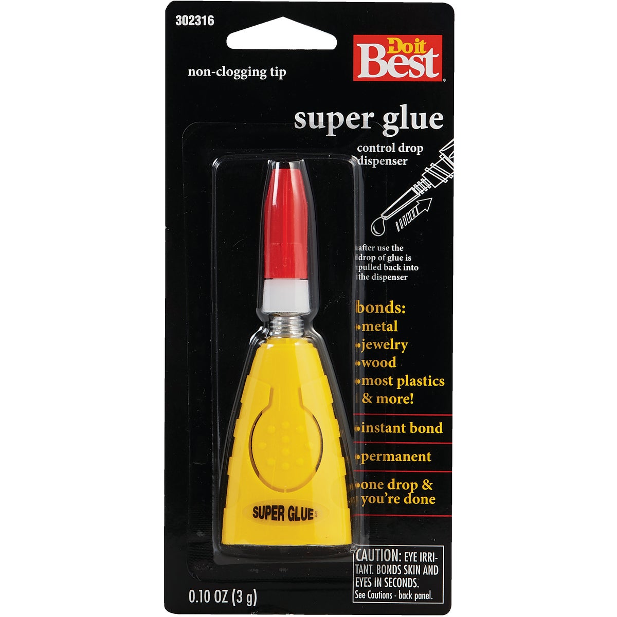Do it Best 0.10 Oz. Liquid Super Glue with Control Drop Dispenser Image 1