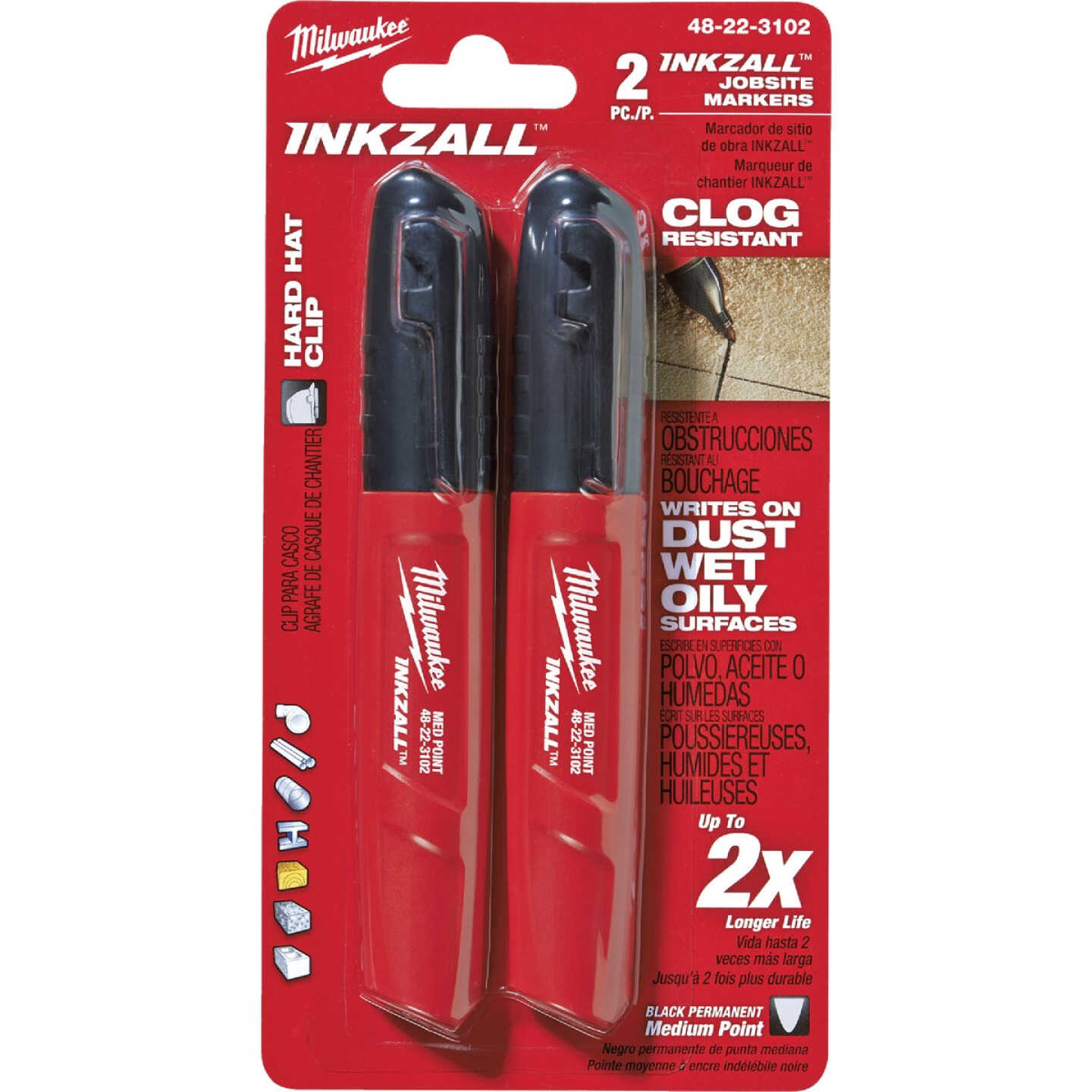 Milwaukee INKZALL Medium Point Black Job Site Marker (2-Pack) Image 1