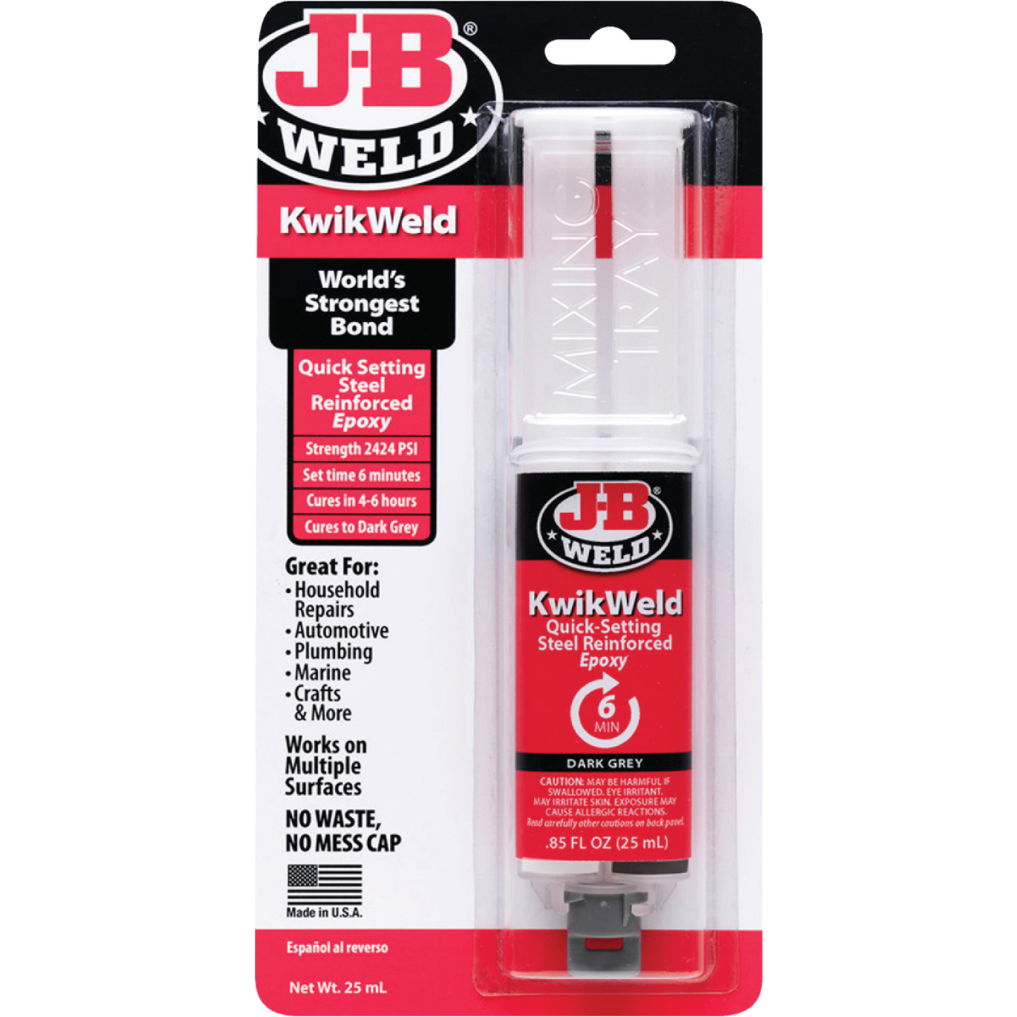J-B Weld 0.85 Oz. KwikWeld Epoxy, Syringe Image 1
