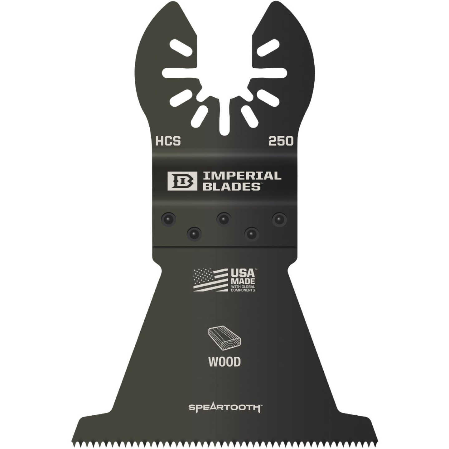 Imperial Blades ONE FIT 2-1/2 In. 12 TPI Speartooth Wood Oscillating Blade Image 1