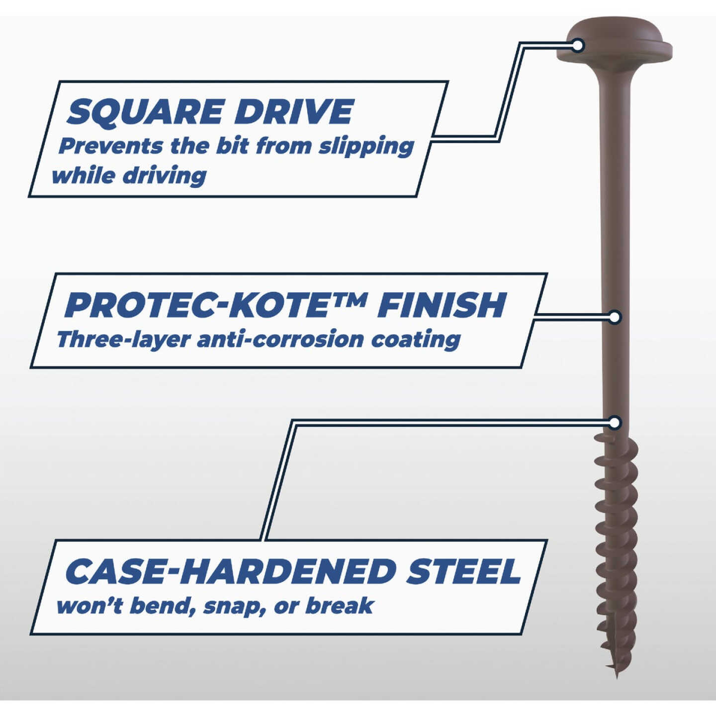 Kreg Protec-Kote #14 x 2-1/2 In. Square Coarse Thread Maxi-Loc Head HD Pocket-Hole Screw (125 Ct.) Image 4