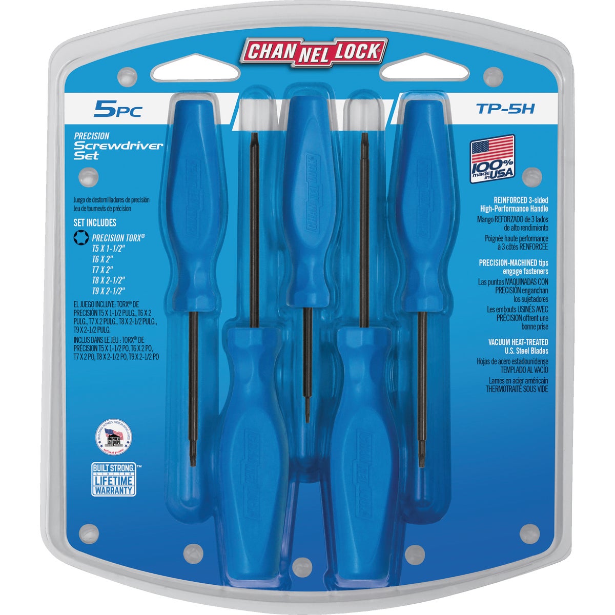 Channellock Precision Professional Torx Screwdriver Set (5-Piece) Image 3